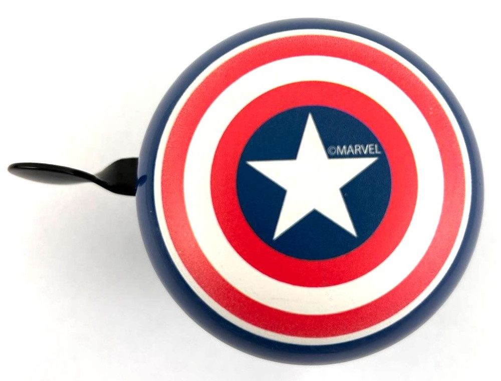 Seven Polska Fahrradklingel Marvel 2-Klang Fahrradklingel "Captain America", Ø 60mm, Retro Bell