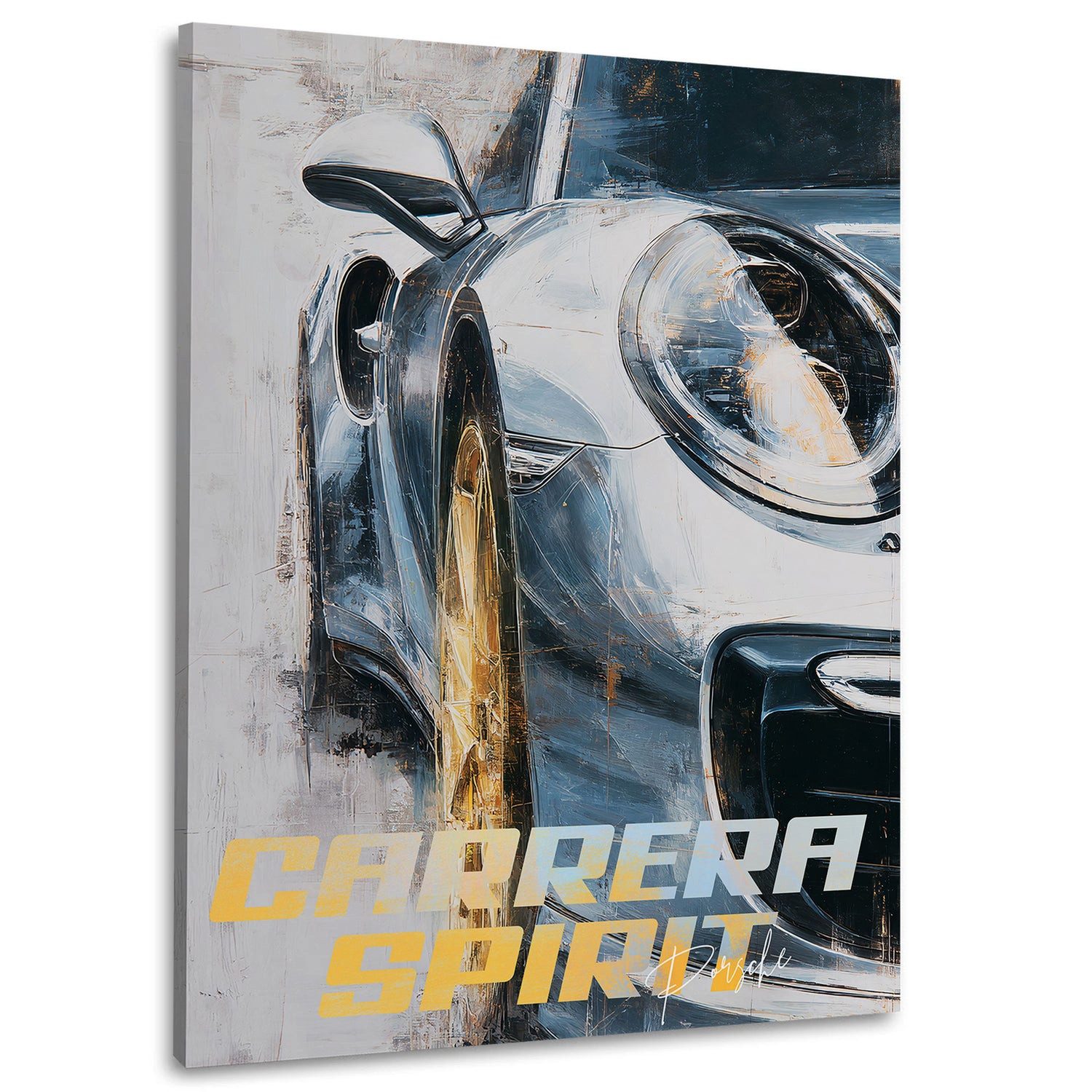 Artedinoi Leinwandbild Auto Porsche Frontansicht Leinwandbild Wandbild Kunstdruck XL Wanddeko, Sportwagen-Frontansicht