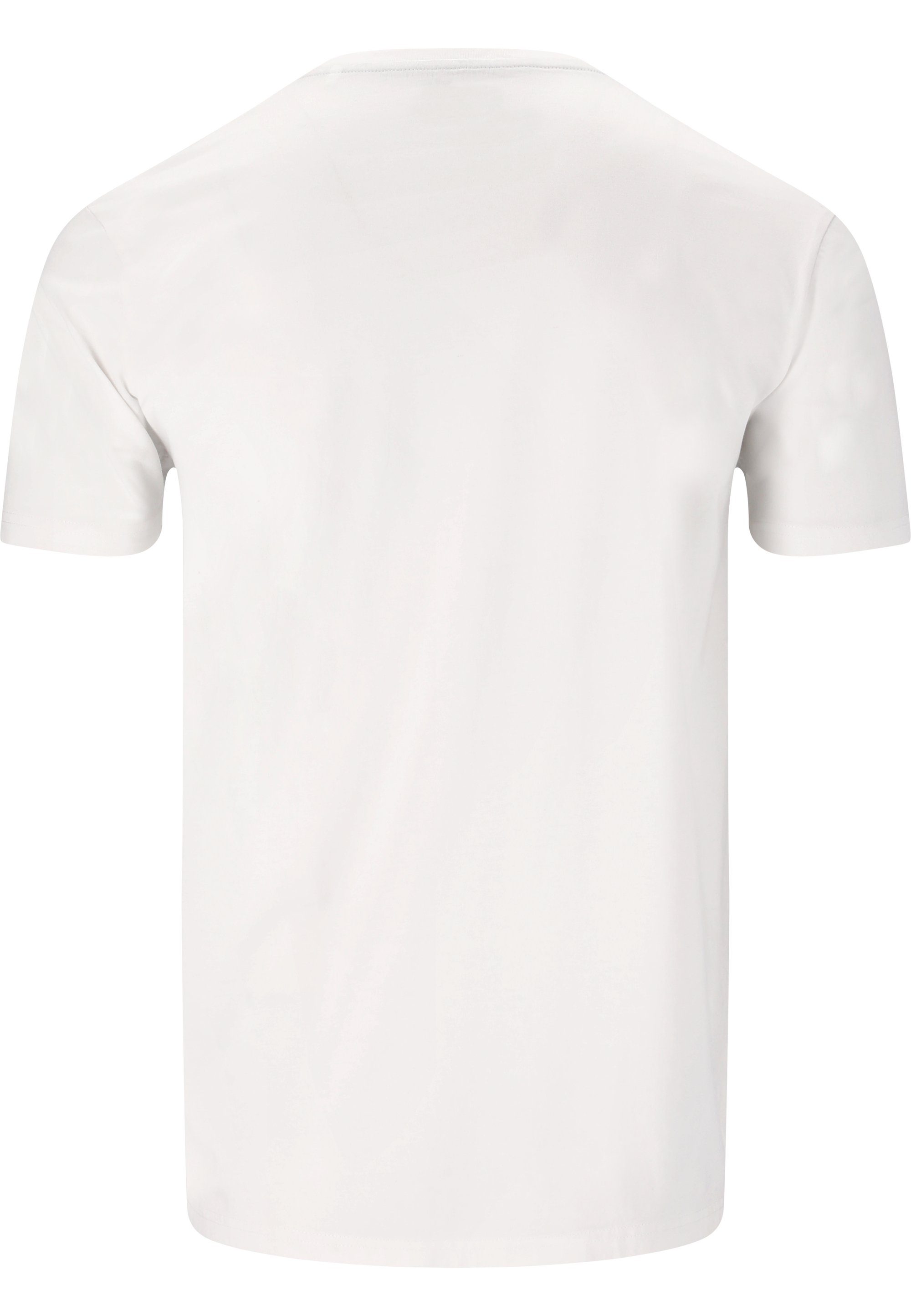 Aufdruck mit weiß T-Shirt Hitch stylischem WHISTLER