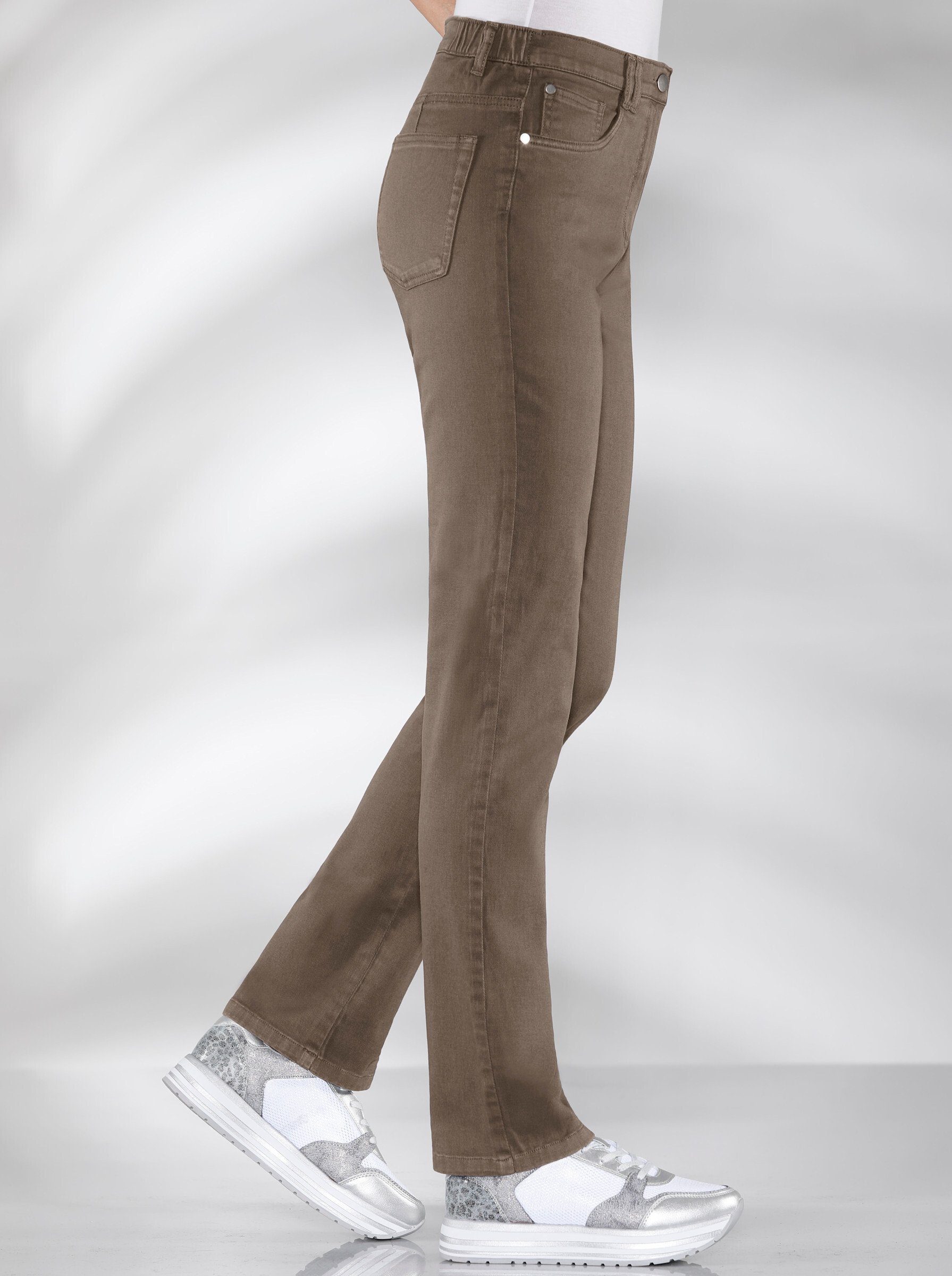 an! Jeans taupe Bequeme Sieh