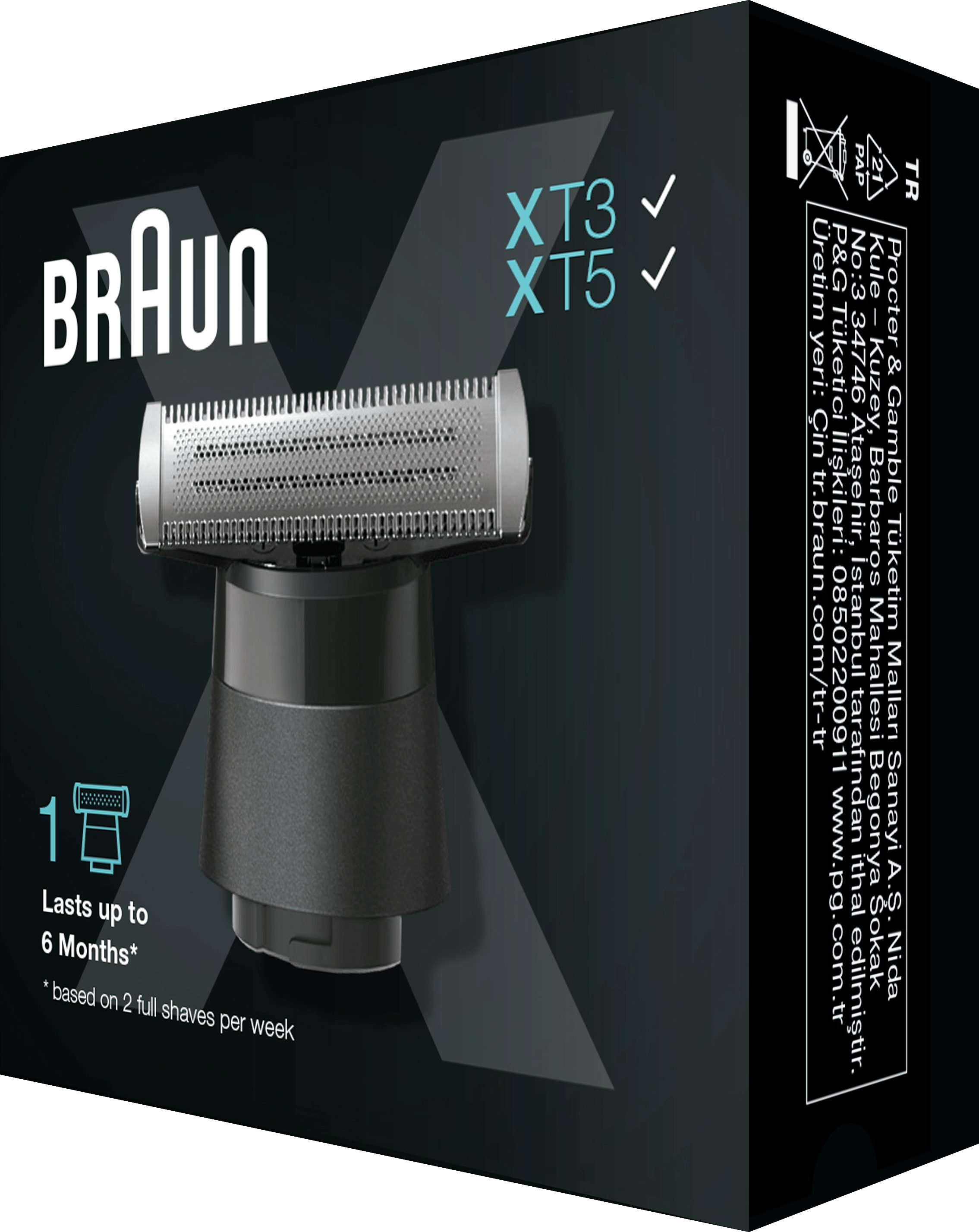 St., Braun Series Schersystem 1 XT10, X 4D-Klingen-Technologie Ersatzscherkopf