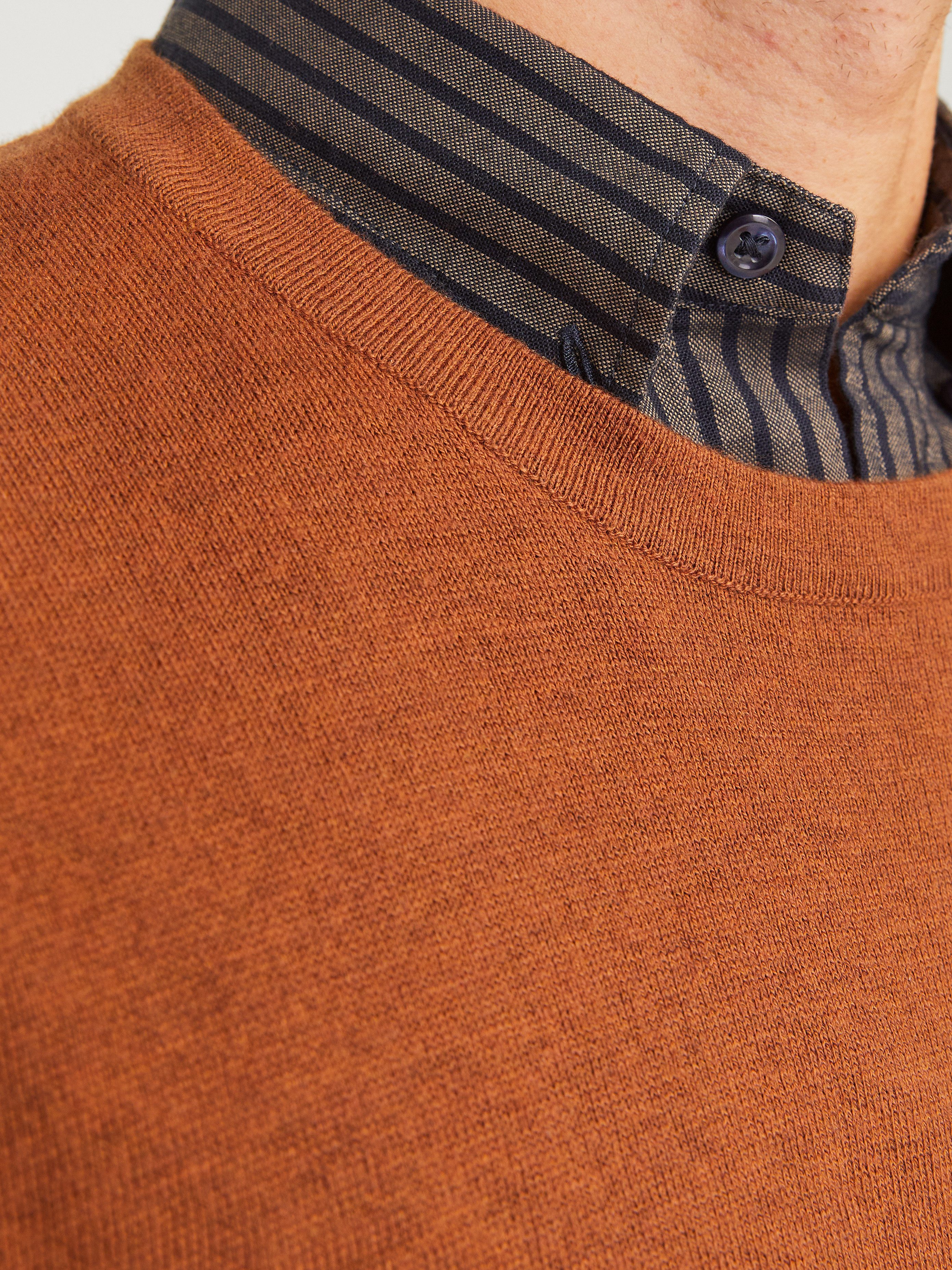 Jack & Jones Strickpullover JJEEMIL KNIT CREW NECK NOOS mit Rundhalsausschnitt