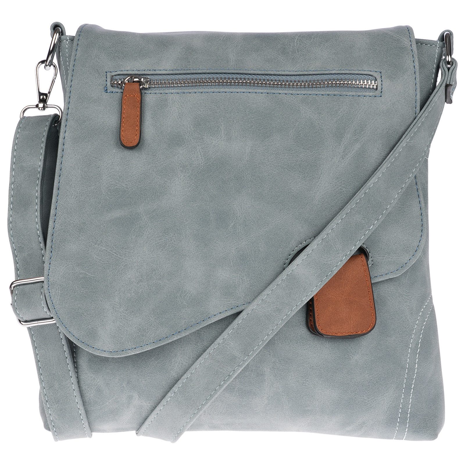Christian Wippermann Umhängetasche Große Damen Tasche Umhängetasche Leder Optik, Crossover Leder Optik