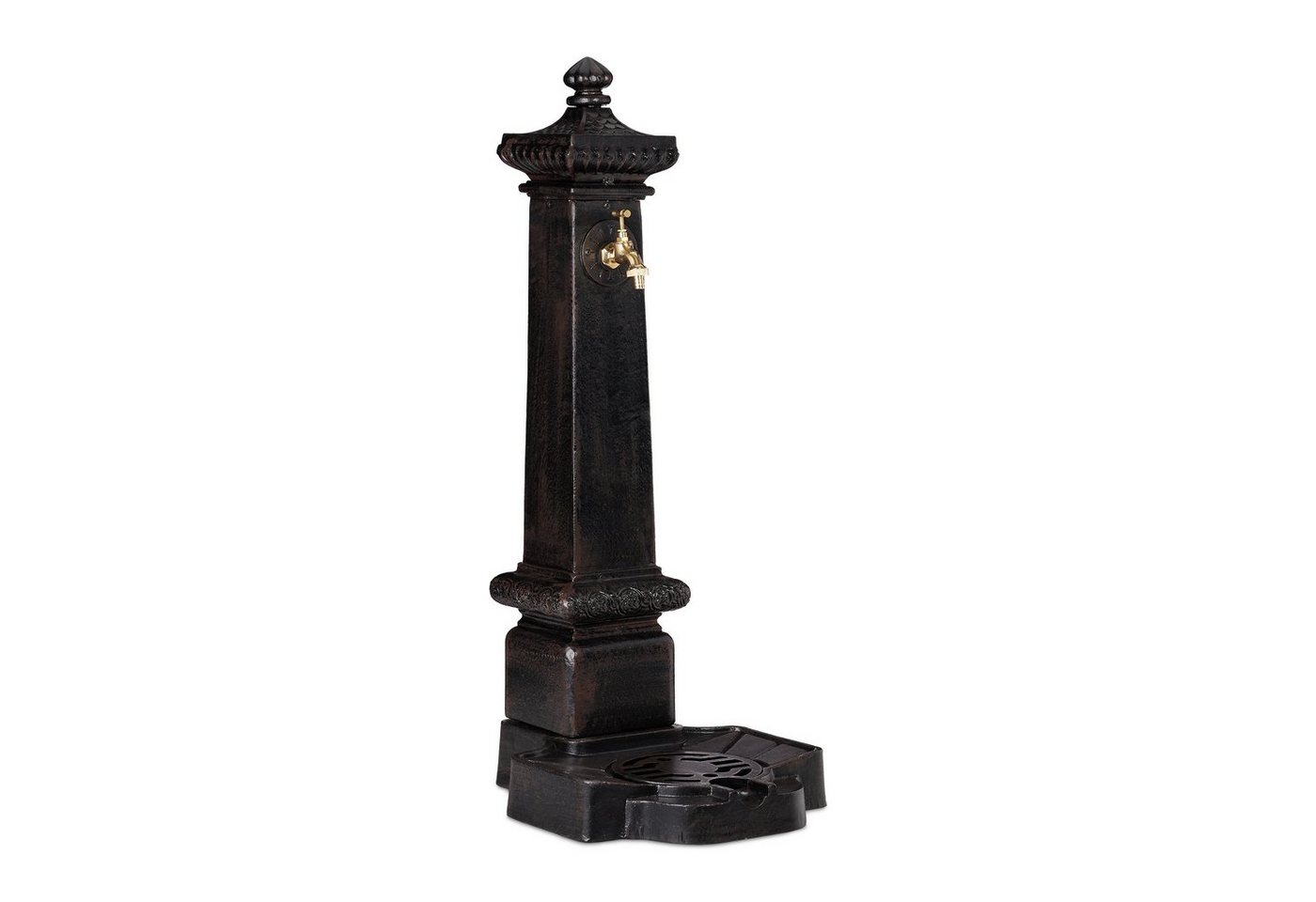 relaxdays Gartenbrunnen Standbrunnen Antik Säule XXL, 38 cm Breite, Wasserbecken BxT: 16x2 cm, (1 tlg)