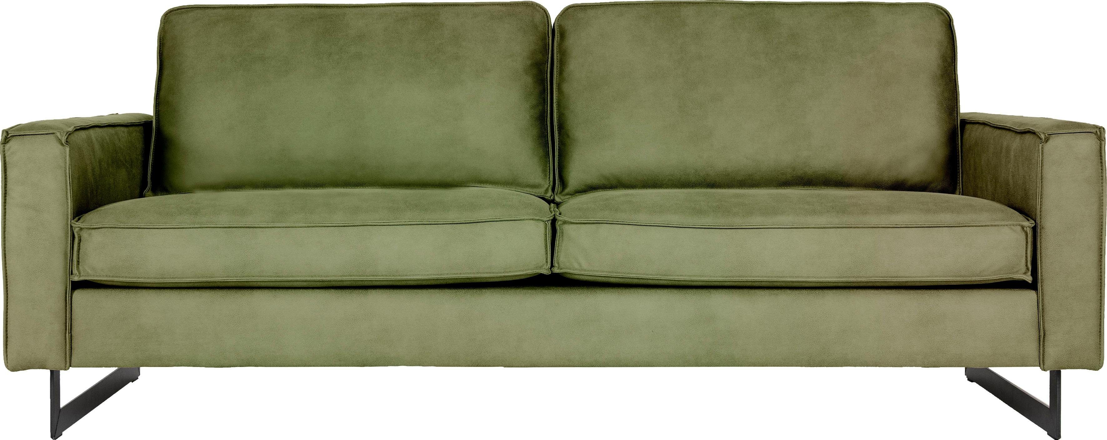 Home affaire 3-Sitzer "Pinto, 206 cm, Cord, Chenille, Lederoptik" mit Keder günstig online kaufen