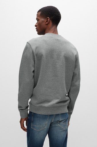 BOSS ORANGE Sweatshirt mit Westart aufgesticktem BOSS grey_melange051 Logo