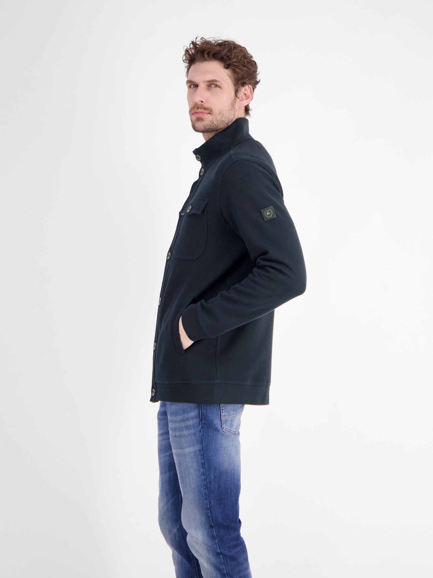 LERROS Kurzjacke Maskulines Overshirt aus bequemem Baumwollmischgewebe – Bild 3 von 5