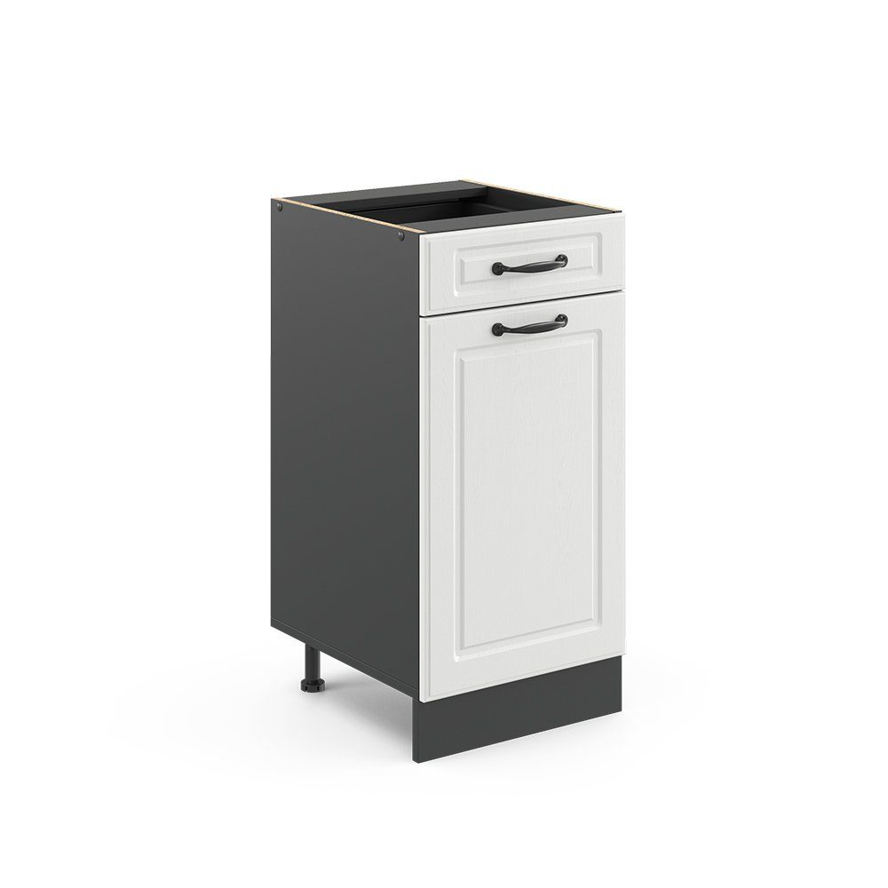 Vicco Unterschrank R-Line, Weiß Landhaus/Anthrazit, 40 cm ohne Arbeitsplatte (1-St)