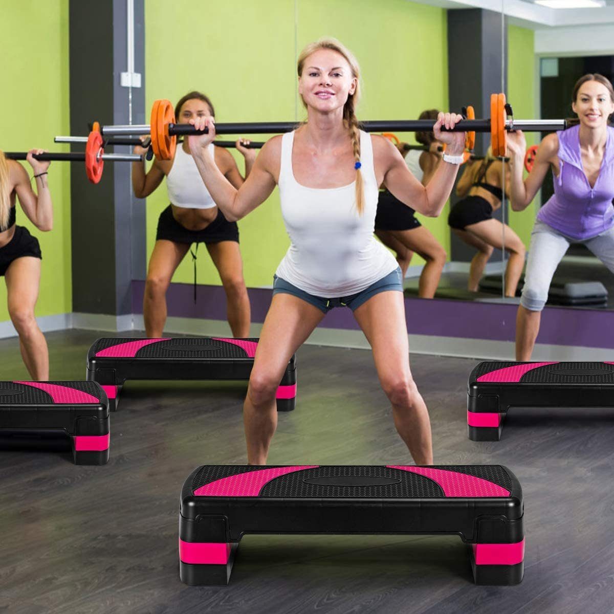 COSTWAY Stepper Aerobic Stepper, mit 3 Stufen höhenverstellbar