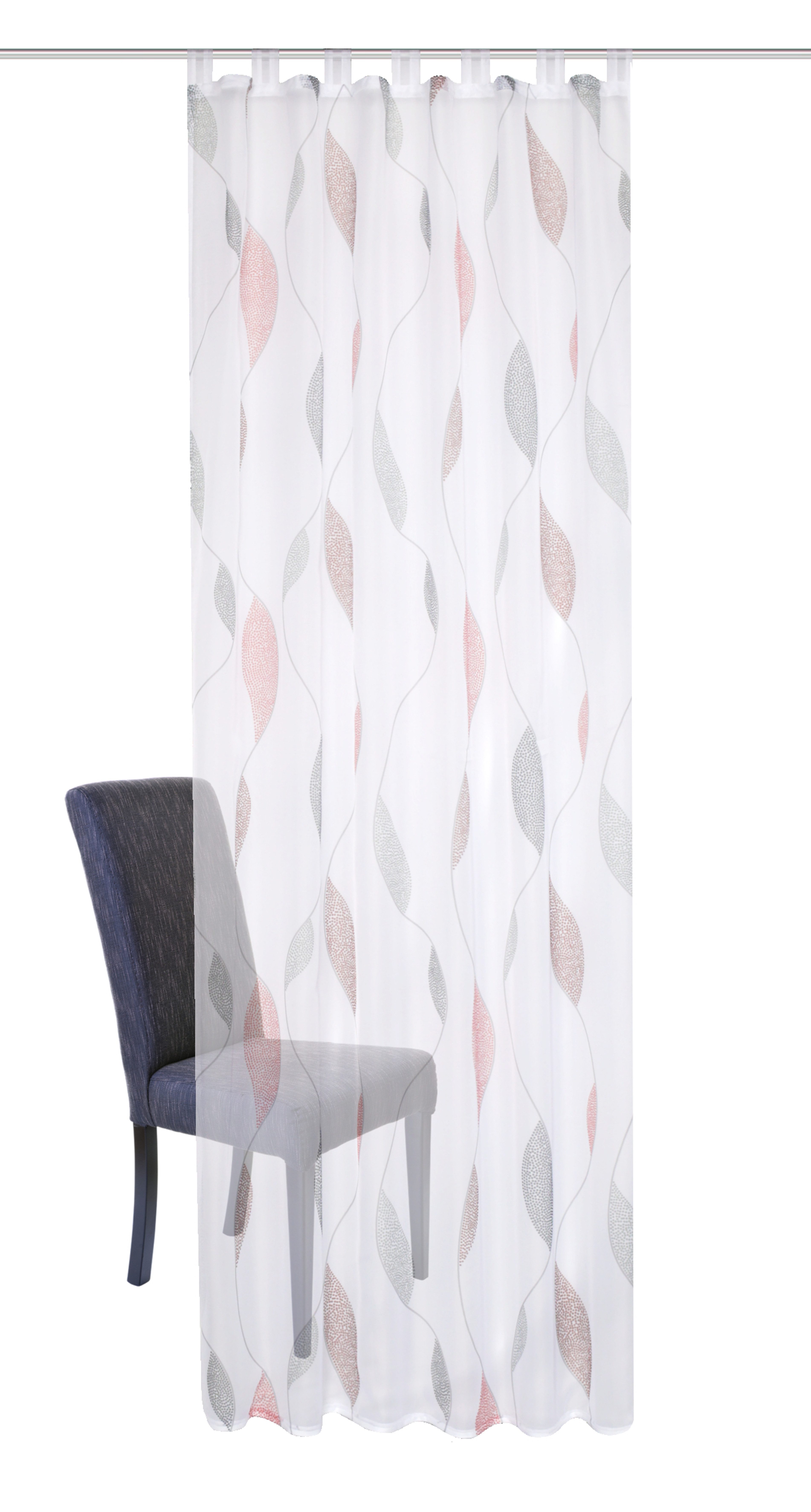 HOME WOHNIDEEN Gardine PAOLO (1 St), Schlaufen, halbtransparent, Voile, halbtransparent – Bild 4 von 5