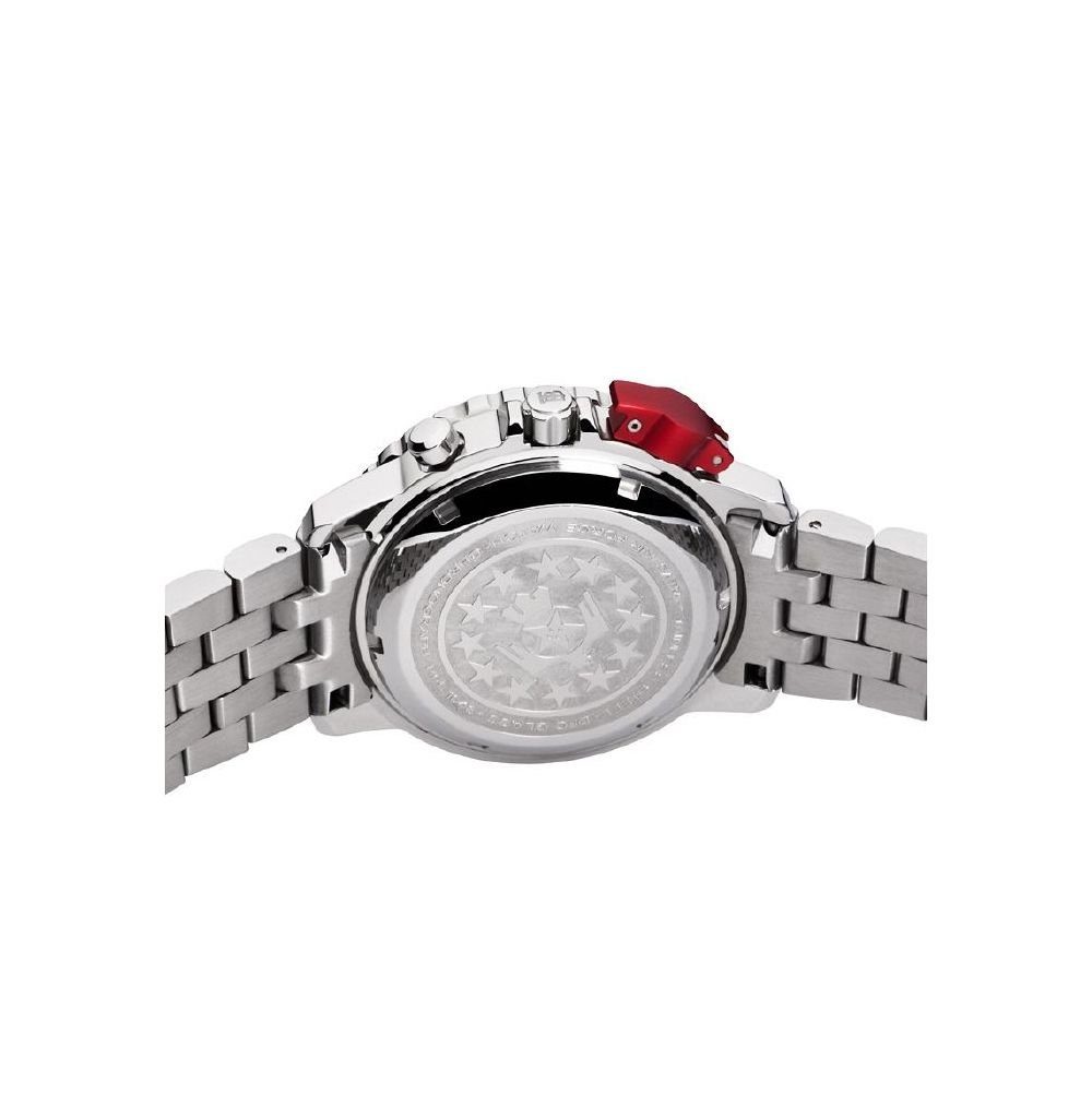 Thunderbirds Fliegeruhr TB1052-01 Fighting Steel Chronograph – Herrenuhr mit Edelstahlband, 43 mm Edelstahlgehäuse, präziser Chronograph im Fliegerdesign