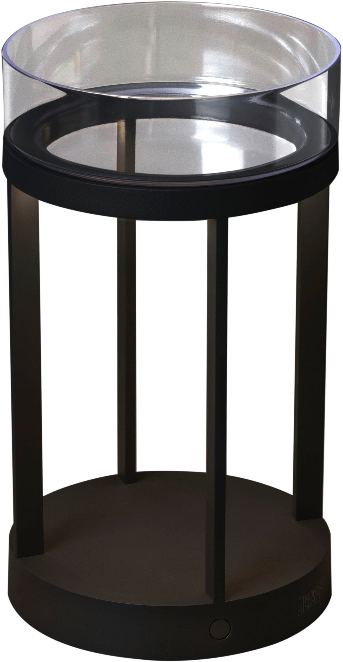 KONSTSMIDE LED Laterne Chieti, LED fest integriert, Warmweiß, Chieti LED USB-Laterne, dimmbar 2700/3000K Glasdek