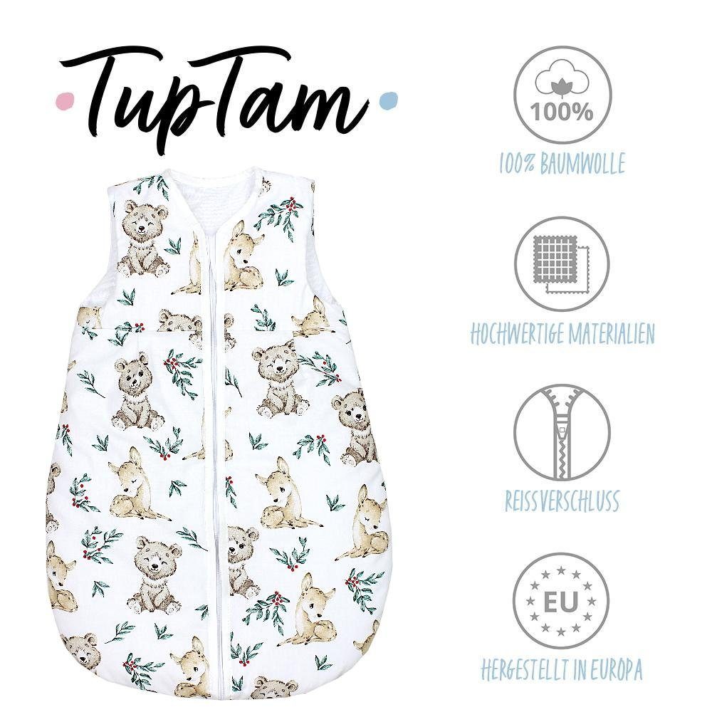 unisex / TupTam Rehe OEKO- ärmellos Babyschlafsack TEX 2.5 Grün wattiert Bären Braun zertifiziert TOG / /