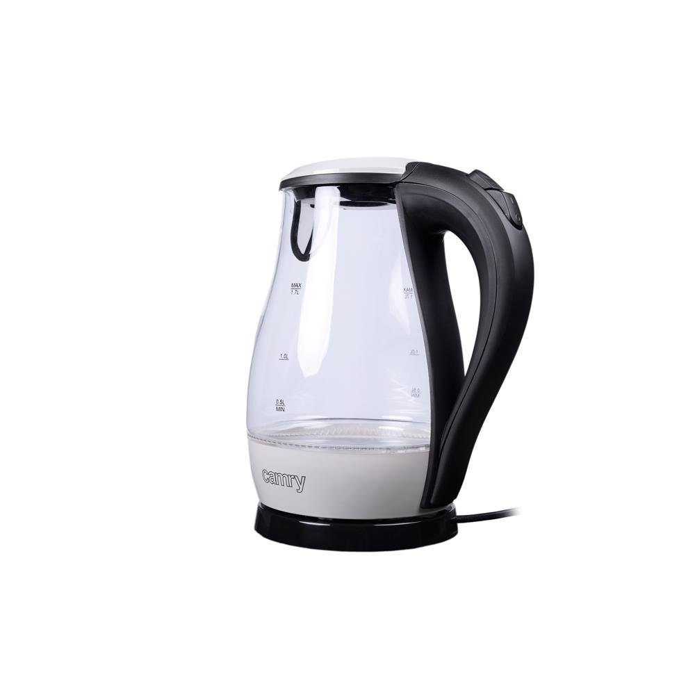 Camry Wasserkocher CR 1251w, 1,7 l, 2200,00 W, LED beleuchtet, kabellos, automatische Abschaltung