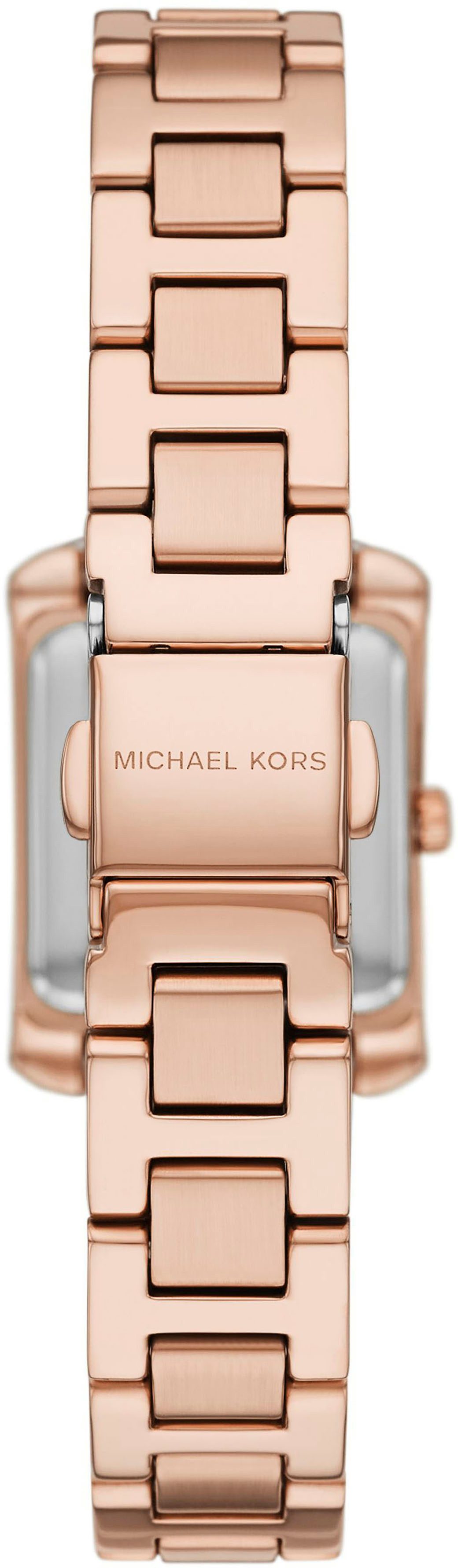 MICHAEL KORS Quarzuhr PETITE EMERY MK4868, Armbanduhr, Damenuhr, Edelstahlarmband, analog, Glassteine
