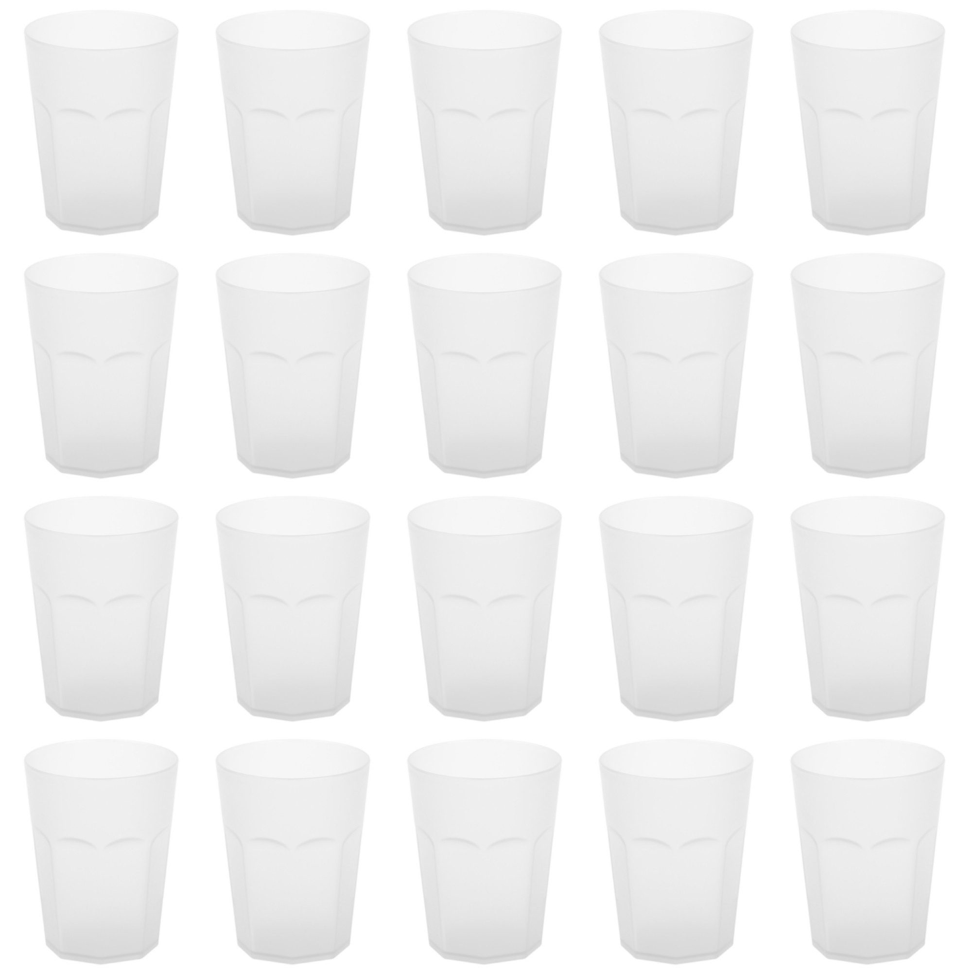Engelland Becher Plastikbecher in modernen Neonfarben, Mehrweg, 20-tlg., Kunststoff, spülmaschinengeeignet, bruchfest, wiederverwendbar, 250 ml, 0,25 Liter