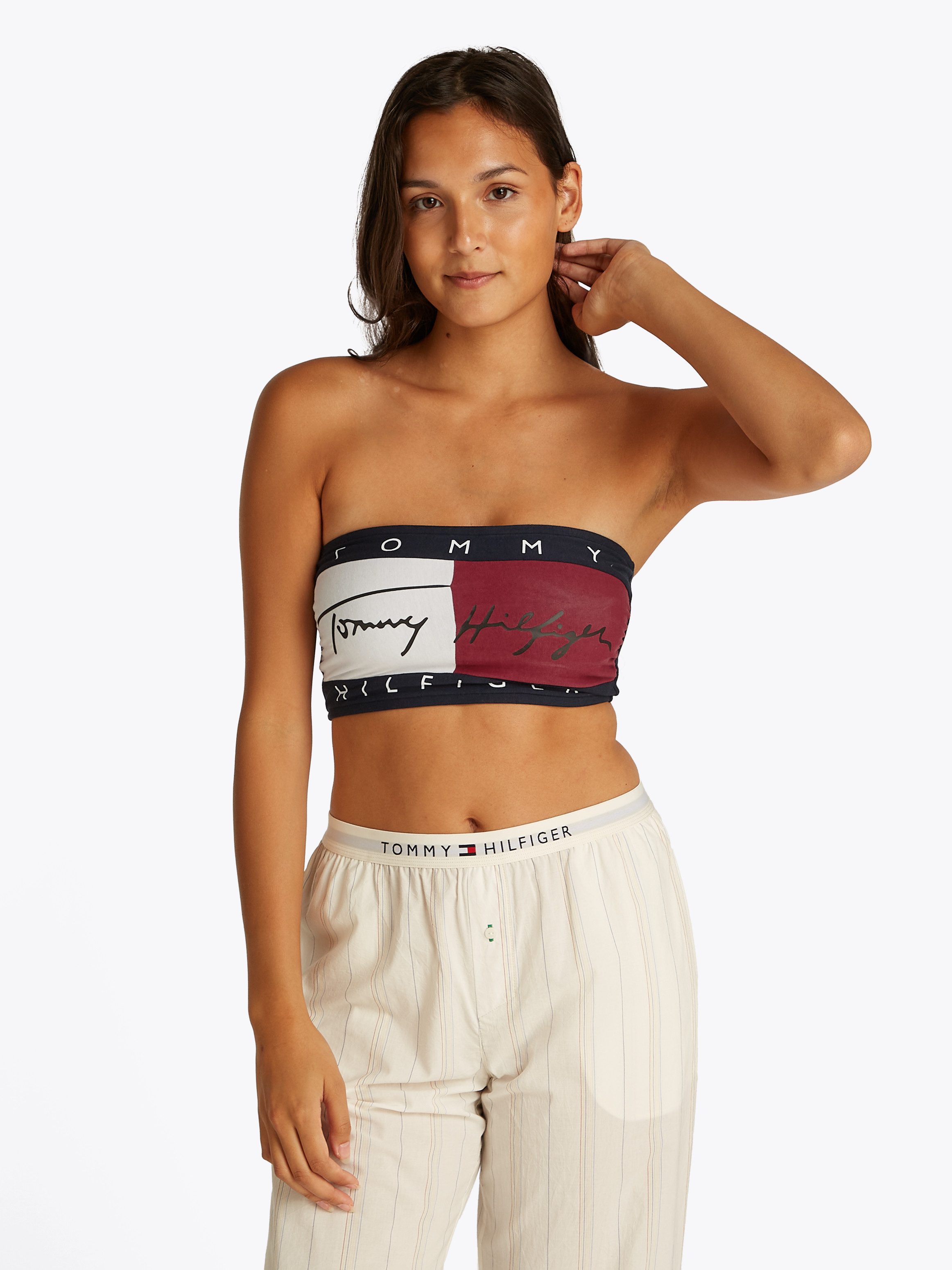 Tommy Hilfiger Underwear Bandeau-BH BANDEAU in Colorblock-Optik, Iconic Tommy Style Aliyah Hip Hop Street