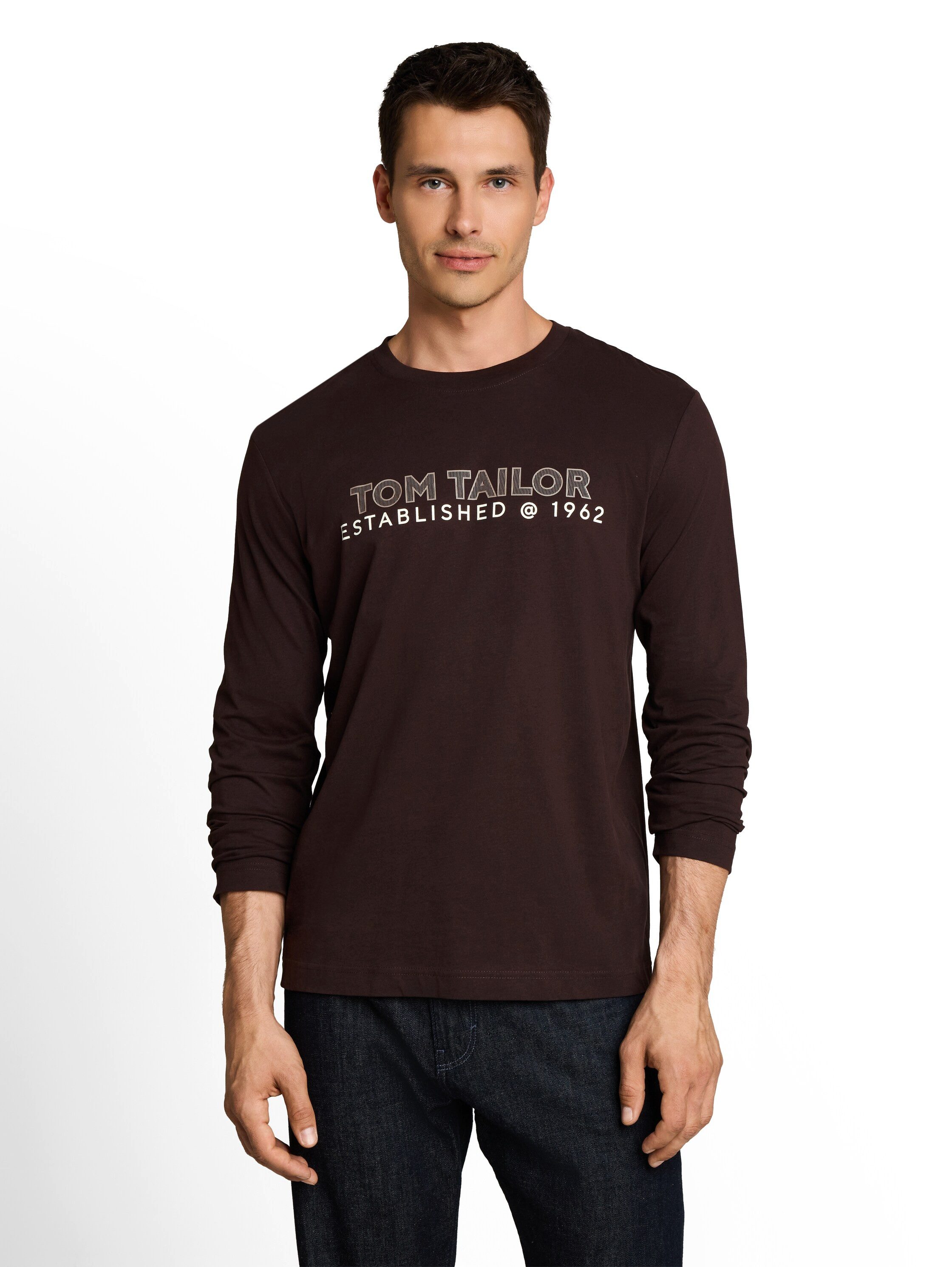 TOM TAILOR Langarmshirt mit Logo Print