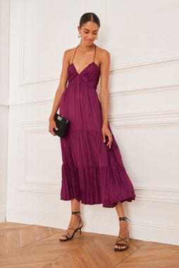 Next Maxikleid Satin-Maxikleid mit Nackenträger (1-tlg)