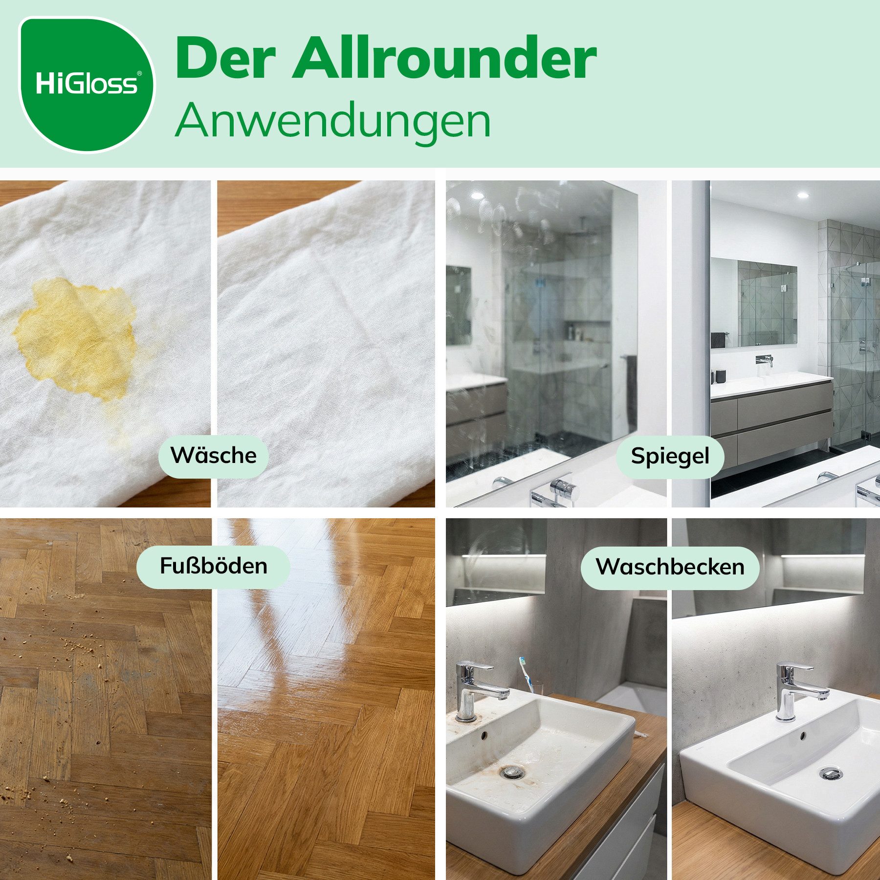 HiGloss Universal Superkonzentrat Allzweckreiniger Entkalker (1-St. 500ml Reiniger, Leerflasche & Zerstäuber für Innen und Außen, Möbel, Wäsche, Fahrzeugpflege u.v.m)