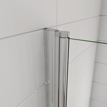 duschspa Duschwand 6mm Duschwand Faltwand Scharnierwand Duschtrennwand Glaswand, Einscheibensicherheitsglas, Sicherheitsglas, (Set), Glas
