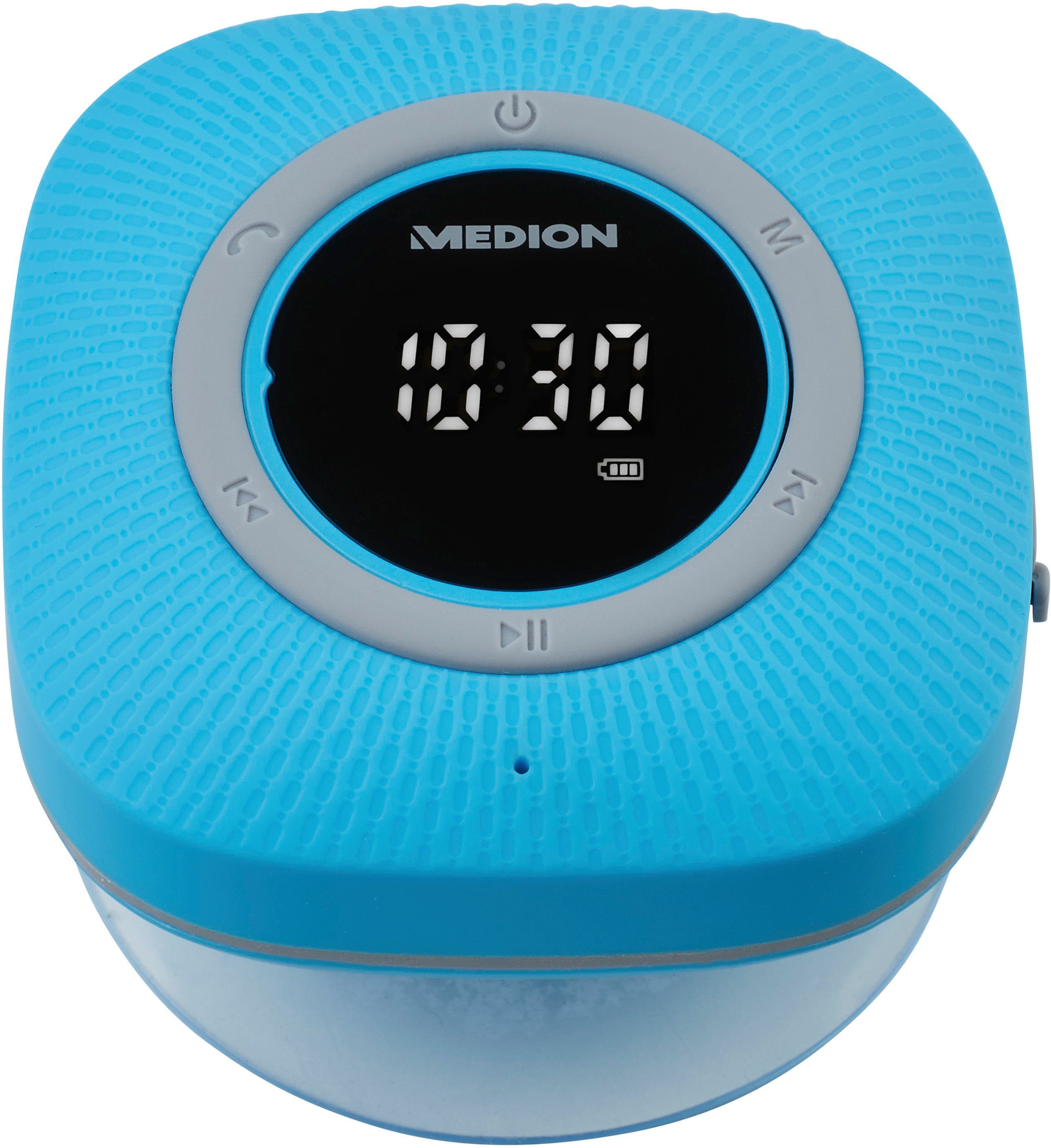 Medion® LIFE® P66096 (MD 43881) Dusch- Digitalradio (DAB) (UKW mit RDS, 3 W) blau