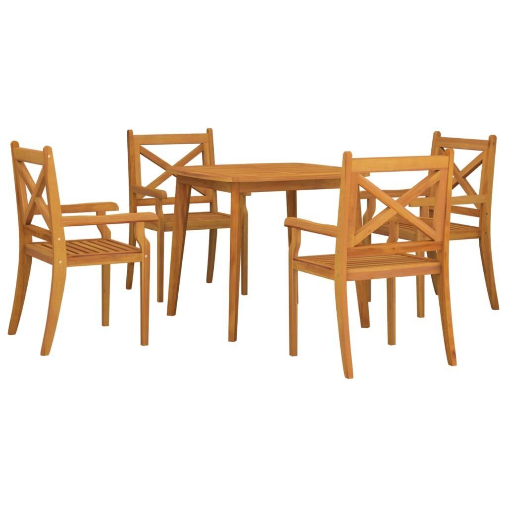vidaXL Garten-Essgruppe 5-tlg. Garten-Essgruppe Massivholz, (4-tlg) günstig online kaufen