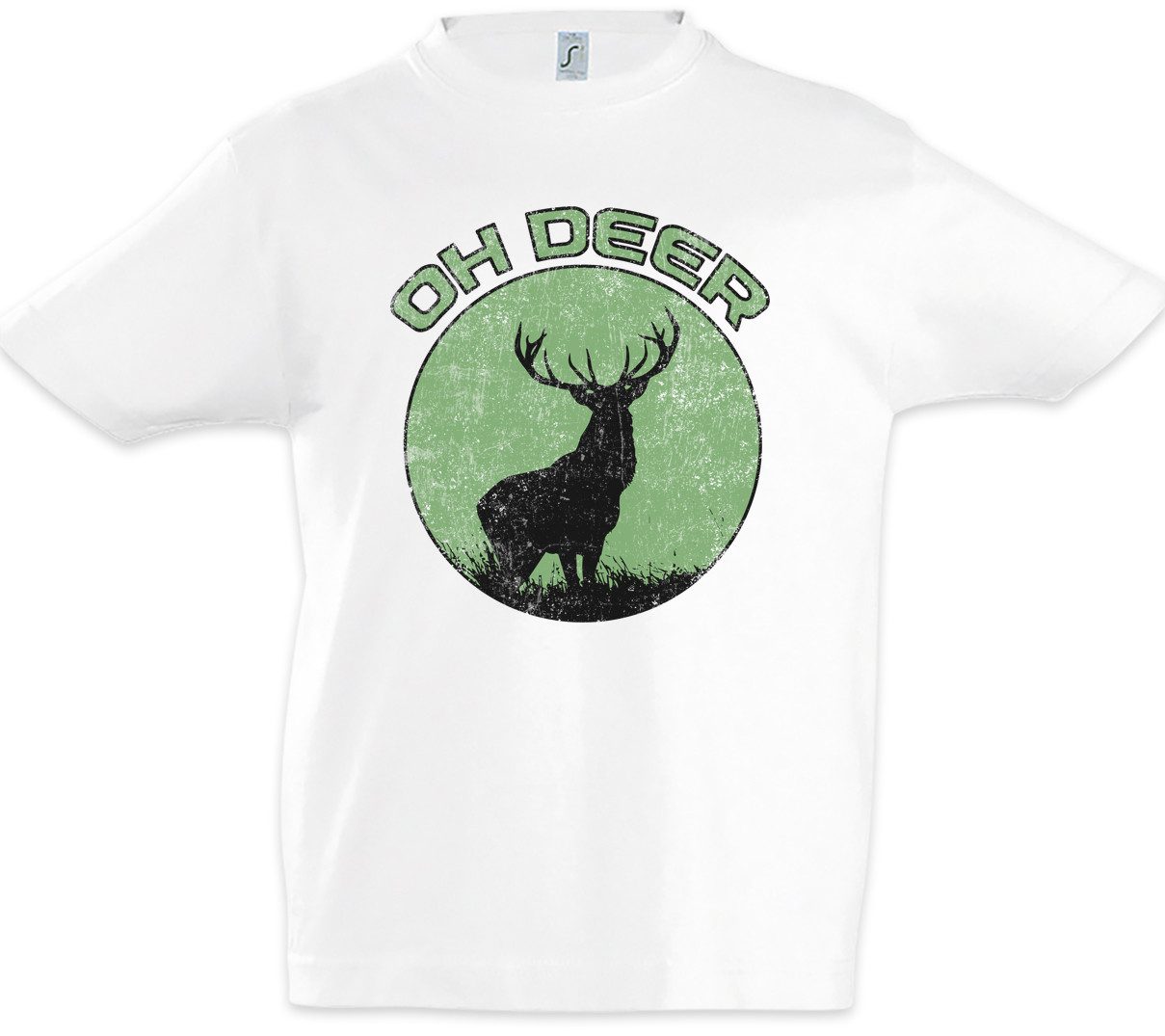 Urban Backwoods Print-Shirt Oh Deer Kinder T-Shirt Dear Hirsch Reh Jagd Jäger Bär Geweih Deer Bear (1-tlg) Fun Hunt Antlers Hunter