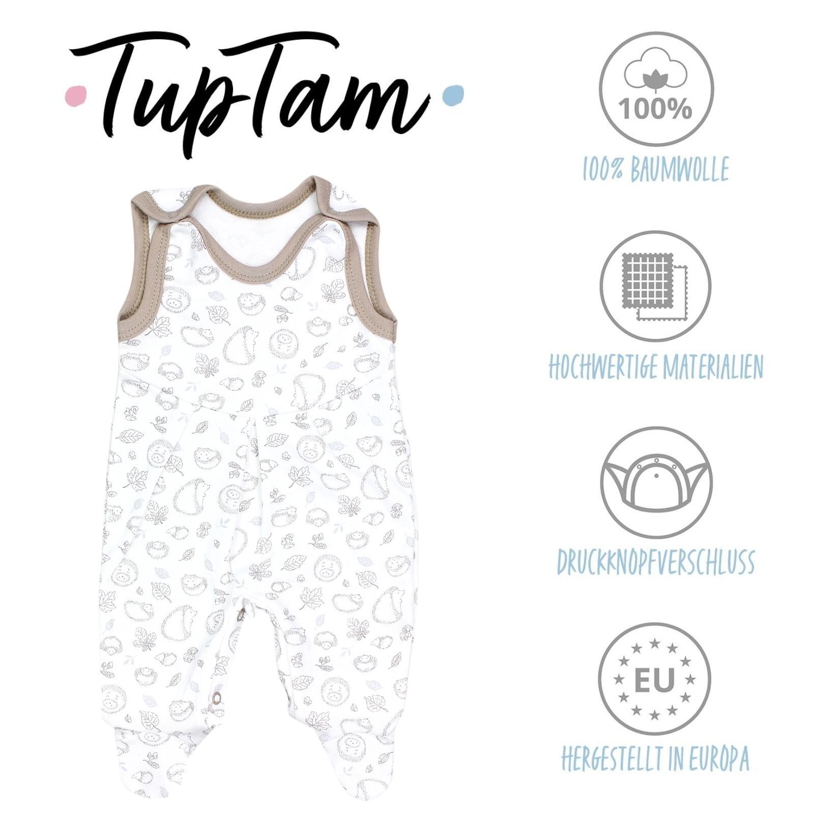 TupTam Strampler TupTam Baby Mädchen Strampler mit Fuß 3er Pack