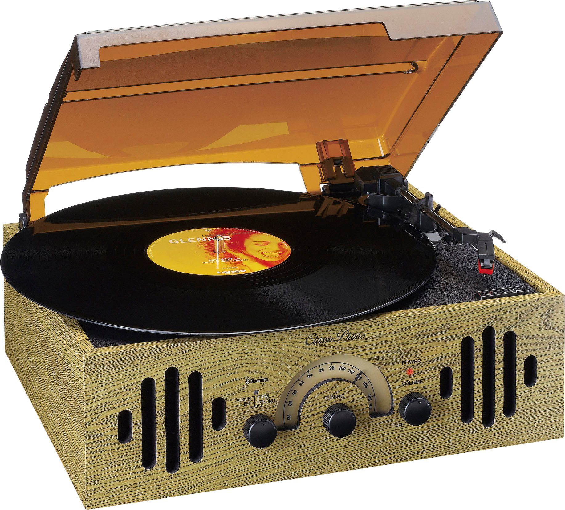 (Riemenantrieb) Phono Plattenspieler Lenco TT-41OK Classic Retro Plattenspieler -
