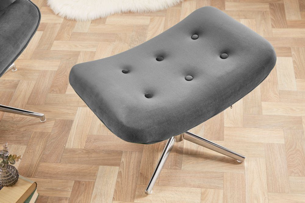 riess-ambiente Fußhocker MR. LOUNGER grau / günstig online kaufen