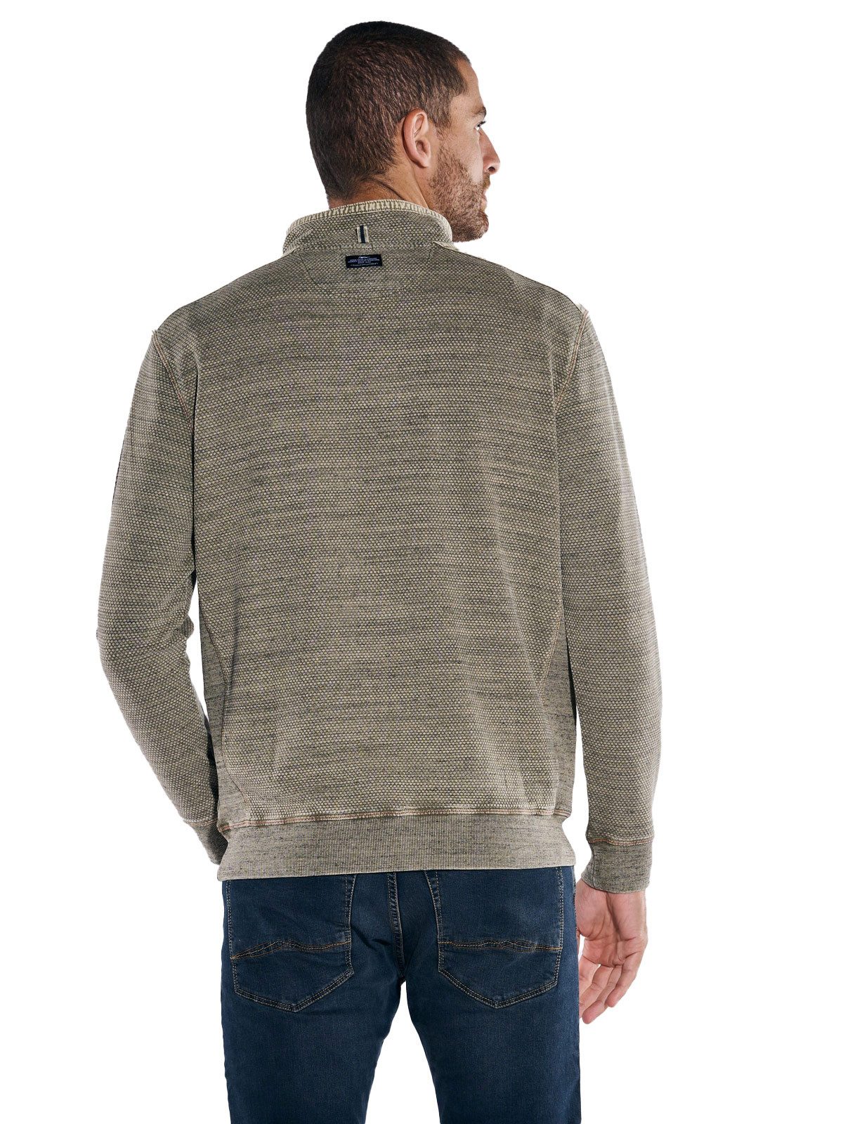 Engbers Sweatshirt engbers Herren Sweatshirt mit Stehkragen, Beige günstig online kaufen