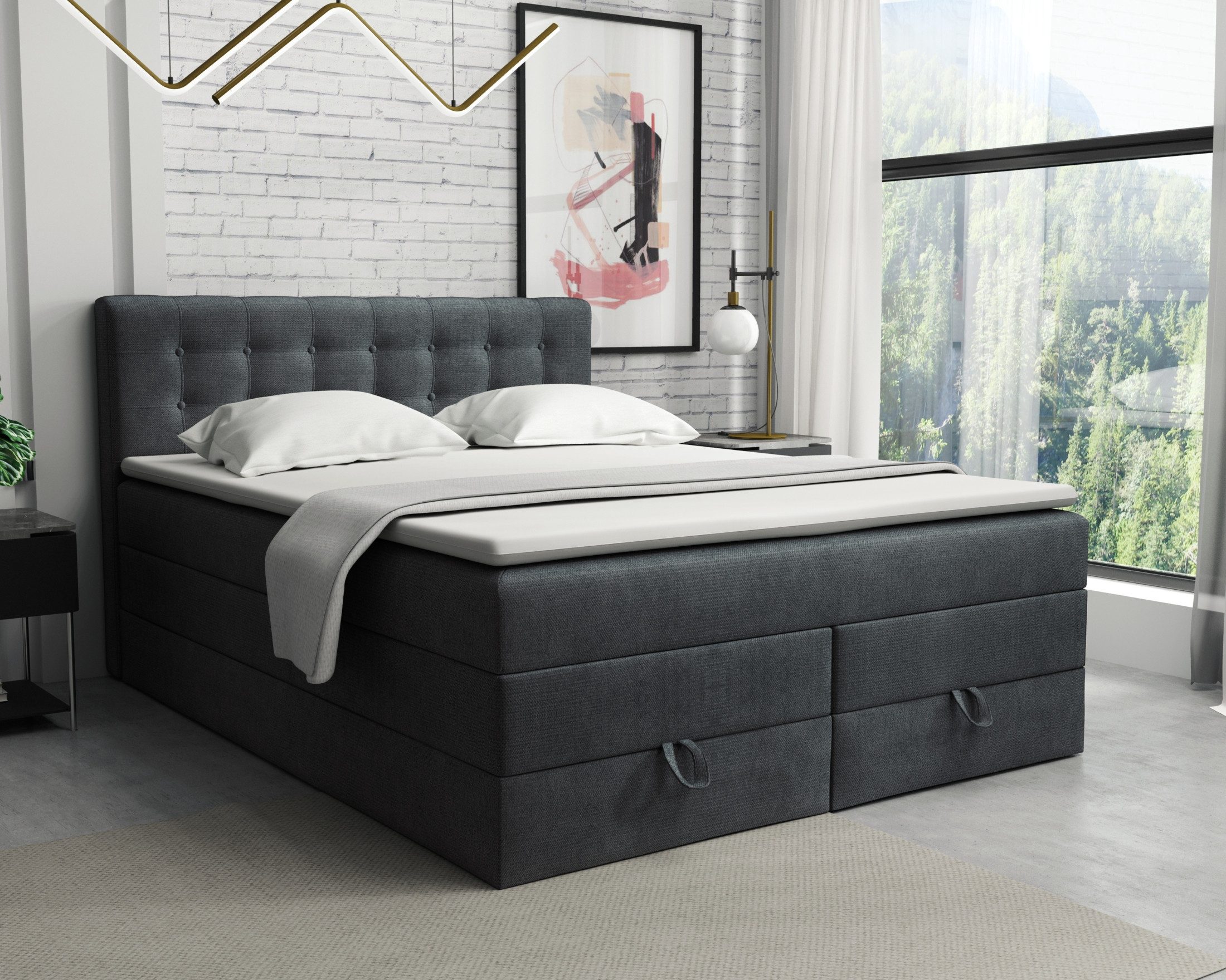Deine Möbel 24 Boxspringbett VERNO Echtes günstig online kaufen