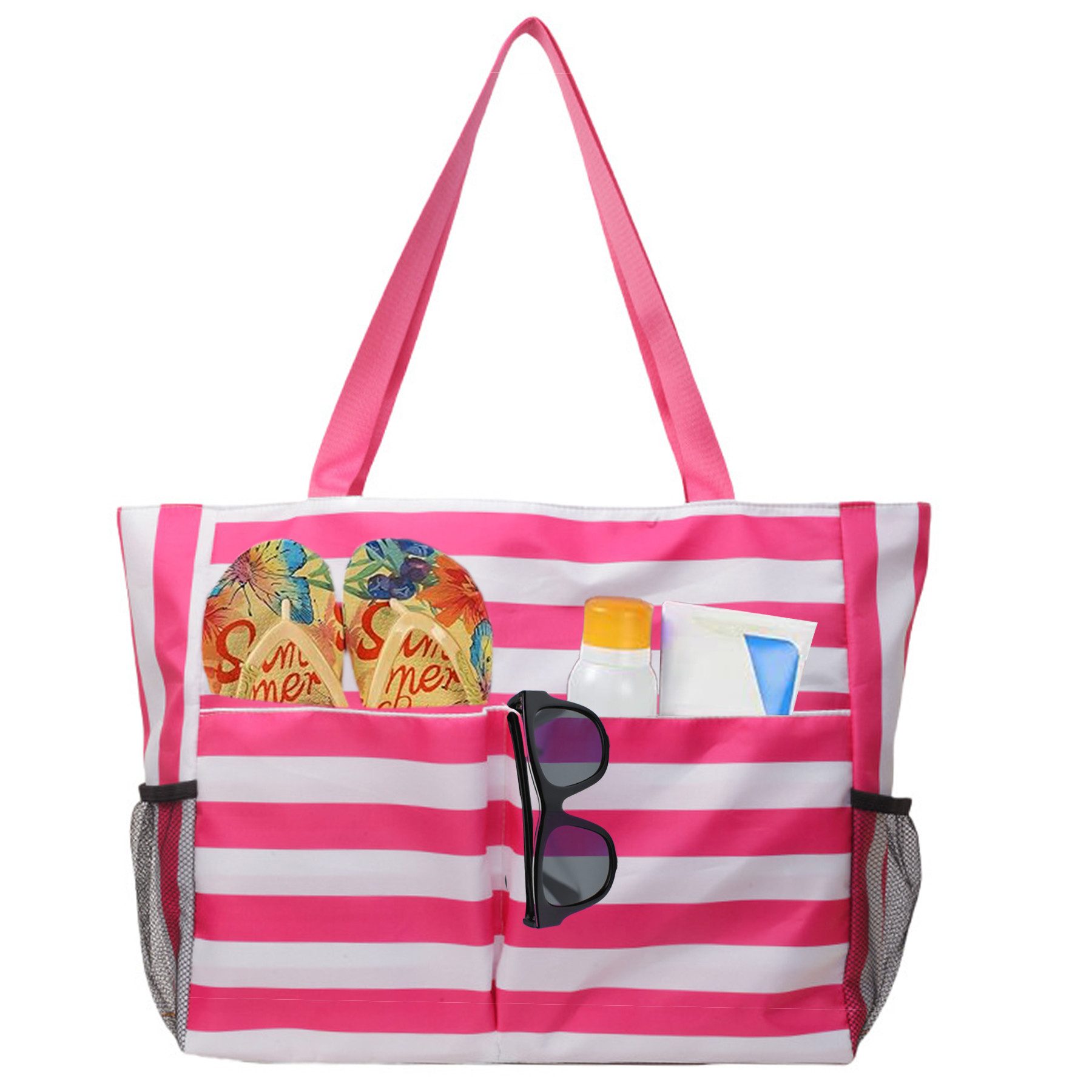 Strandtasche Große Strandtasche XXL mit Reißverschluss wasserdichte Reisetasche