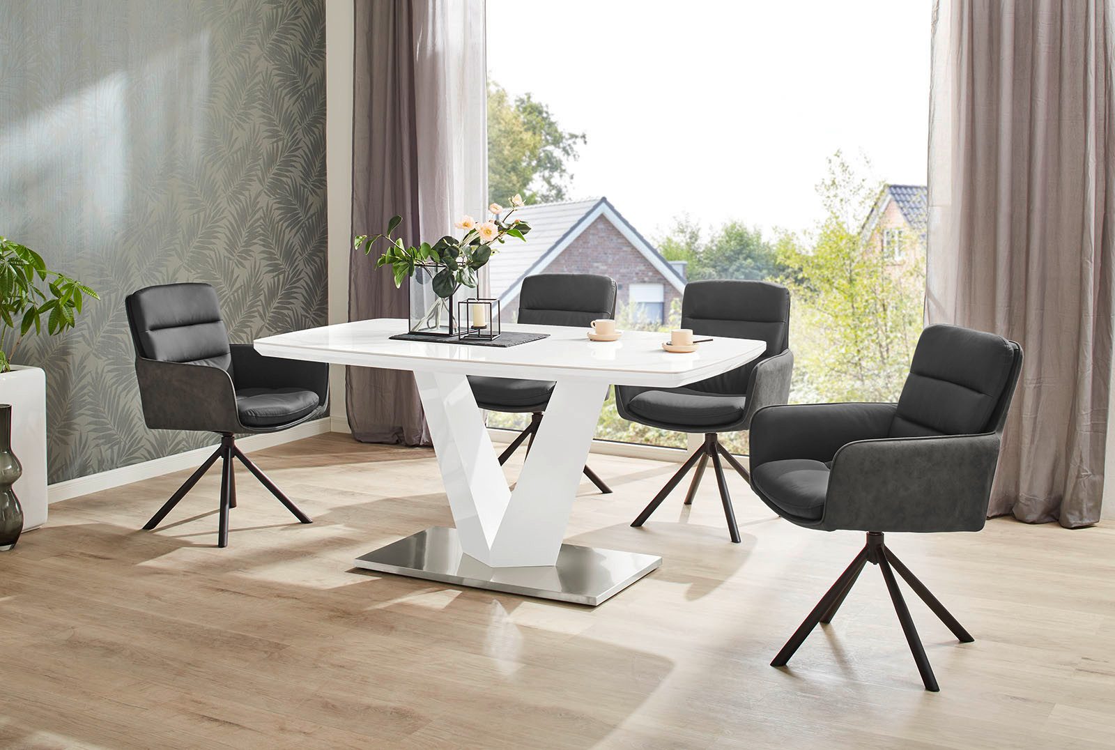 Jockenhöfer Gruppe Esstisch Norderney, 160x90cm, Bootsformoptik, Keramiktis günstig online kaufen