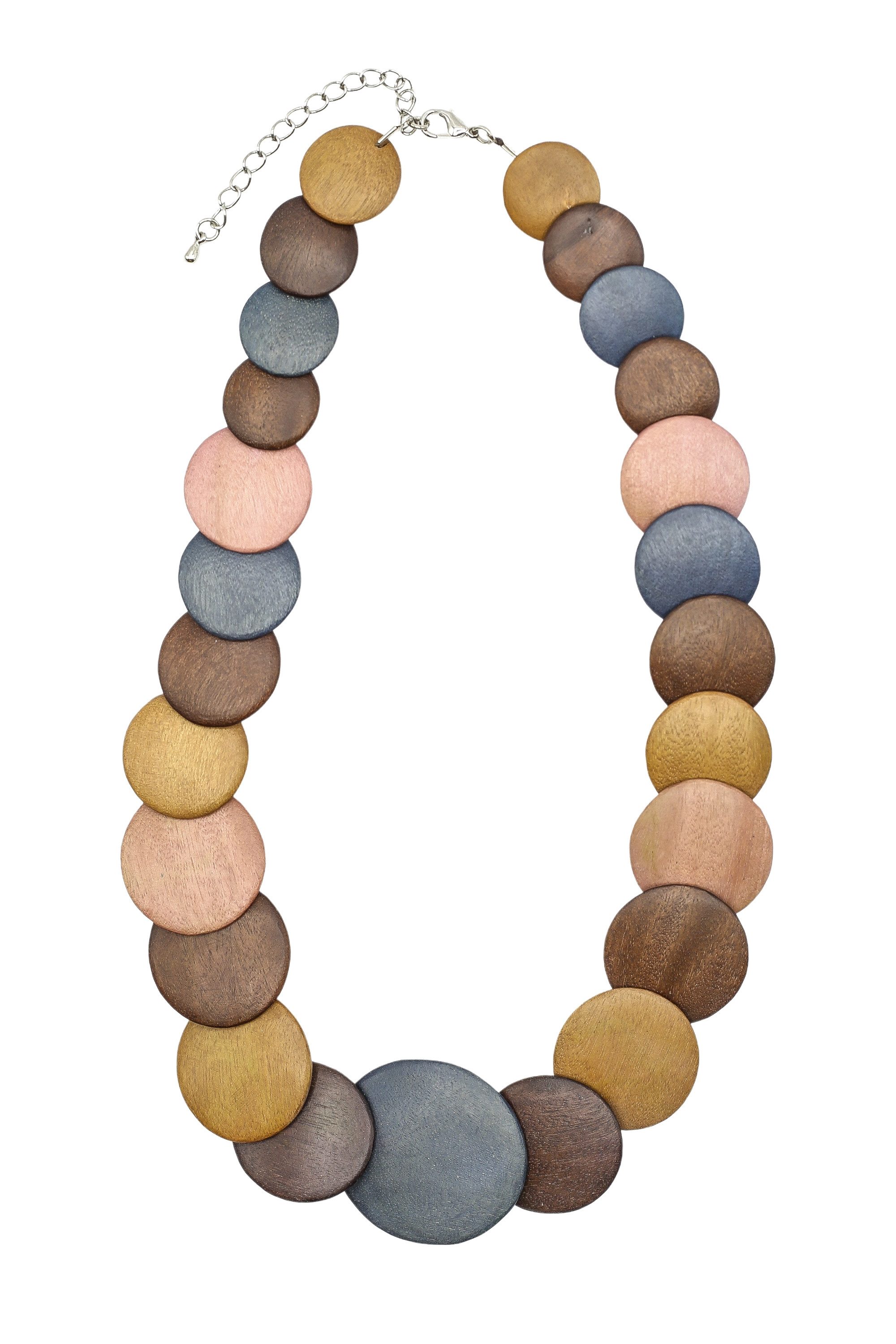 COLLEZIONE ALESSANDRO Kette mit Anhänger Emma, aus flachen Holzperlen