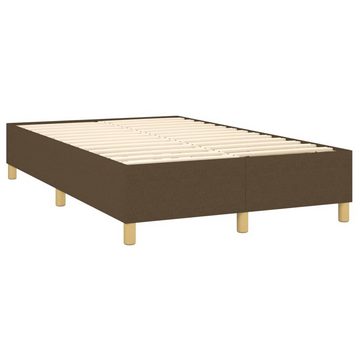 vidaXL Bettgestell Boxspringbett mit Matratze Dunkelbraun 120x200 cm Stoff Bett Bettgeste