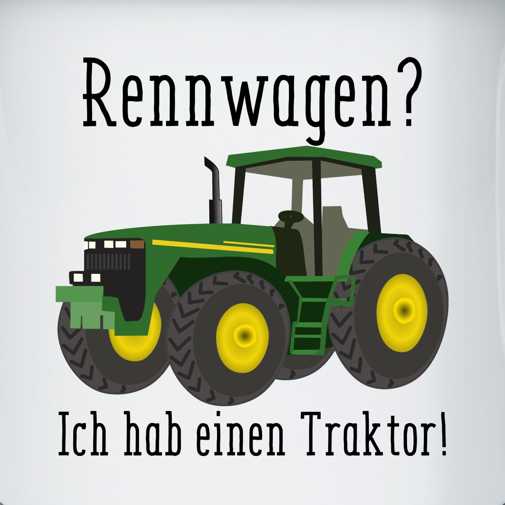 Shirtracer Tasse Rennwagen Bauer 2 Geschenk einen habe Traktor Trecker Ich - Ges, Traktor Stahlblech, Blau Landwirt Weiß