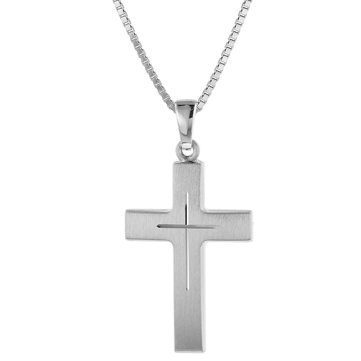 trendor Kreuzkette 60712, Kreuz mit Kette 925 Sterlingsilber