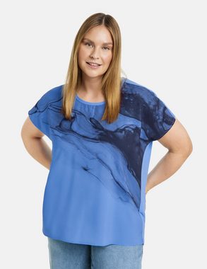 Samoon Kurzarmshirt Kurzarmshirt mit Satin-Front