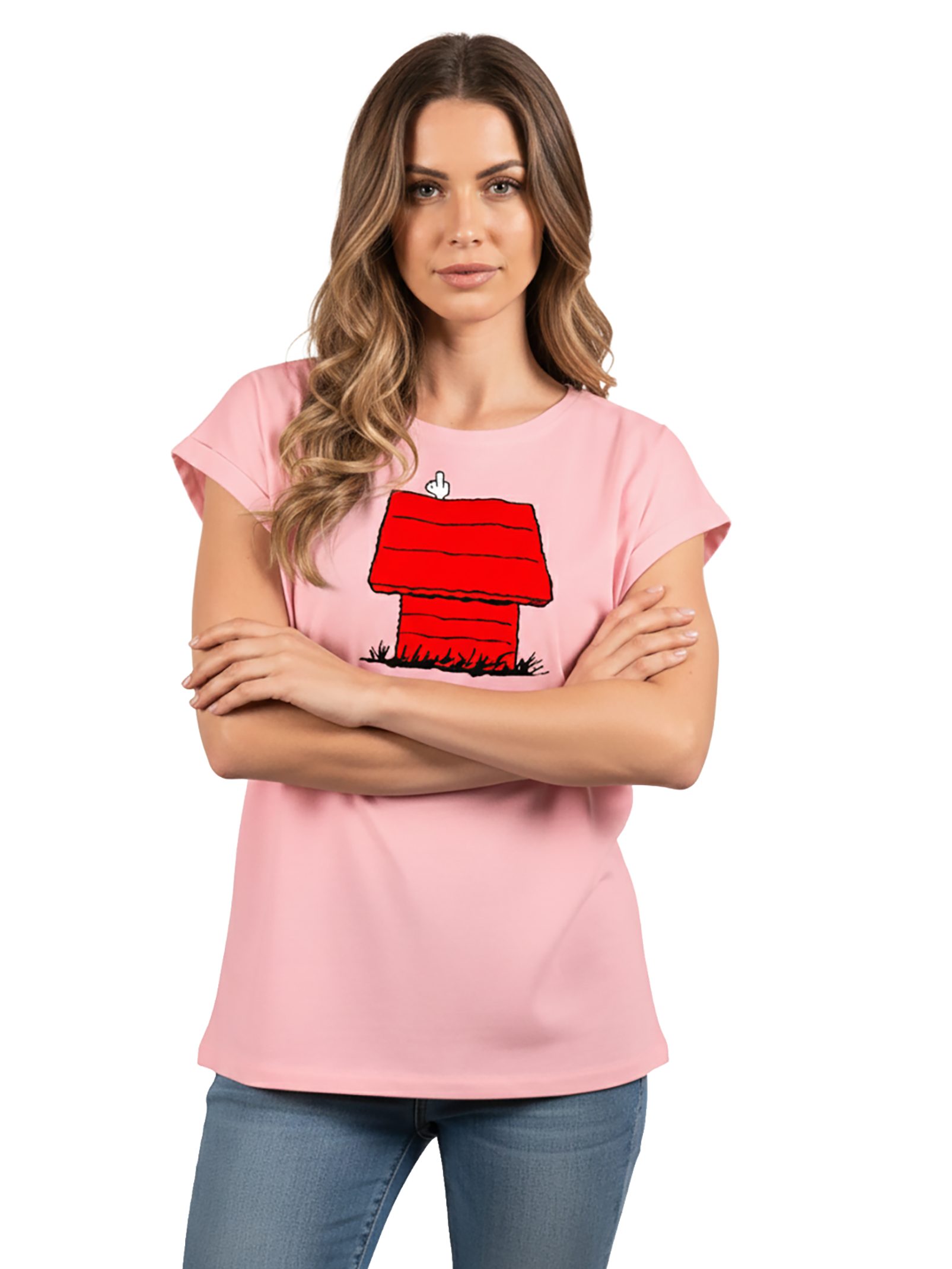 MAKAYA T-Shirt Damen Kurzarm Sommer Top mit Print Lustige Oberteile Aufdruck Frauen (Rundhals, Blau, Grau, Rosa, Schwarz, Weiß) große Größen