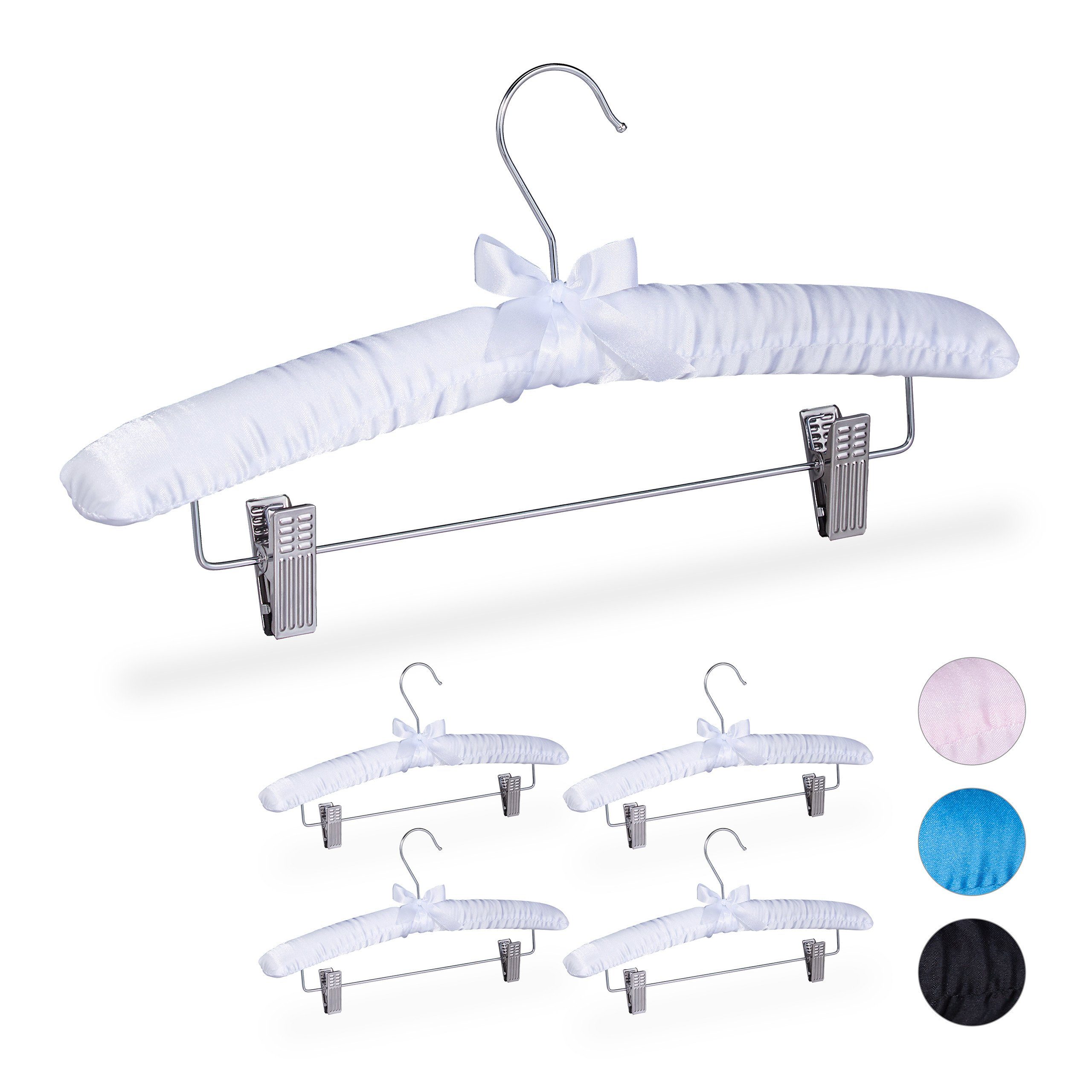 relaxdays Kleiderbügel 10 x Satin Kleiderbügel günstig online kaufen