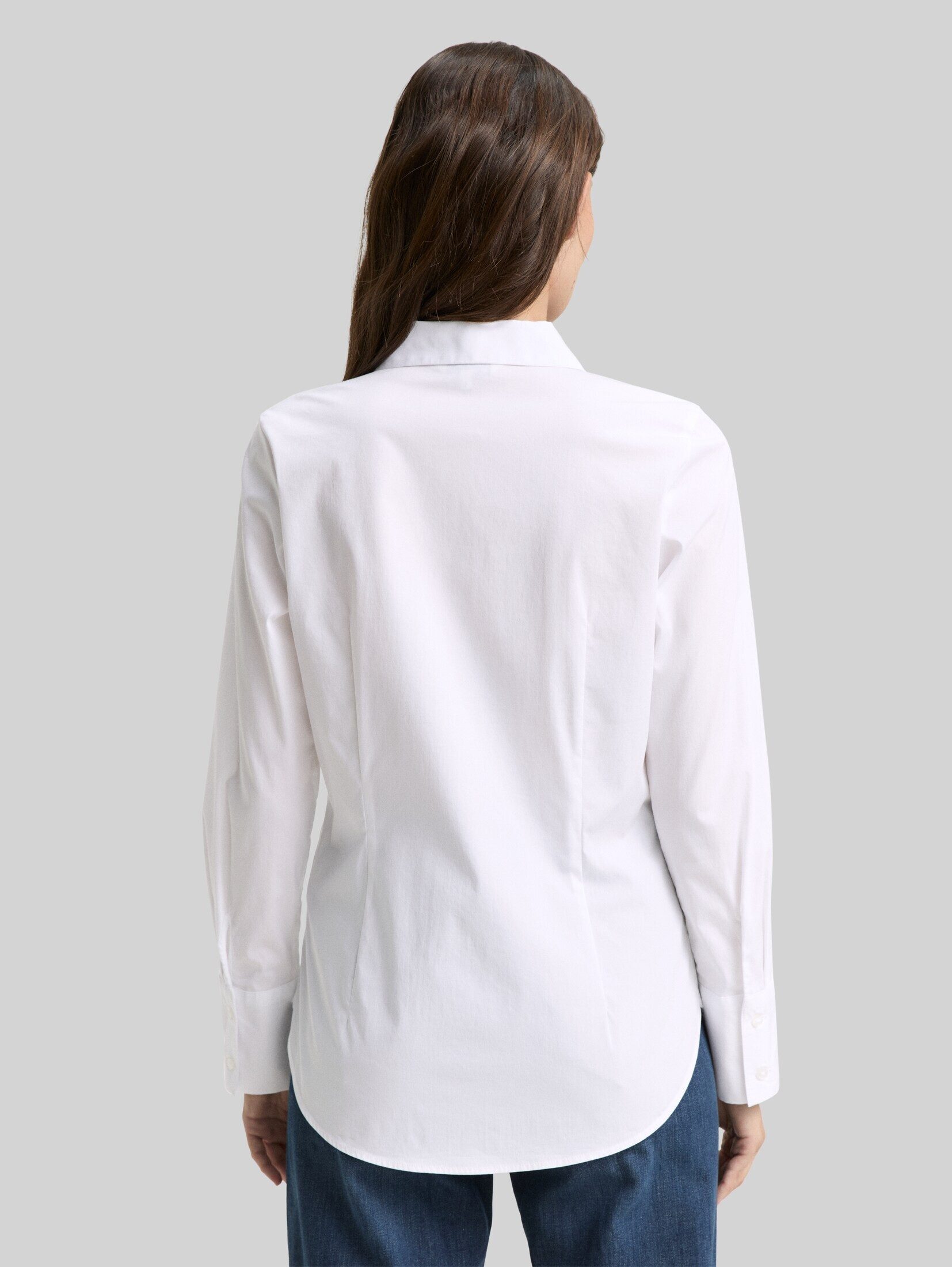 TOM TAILOR Langarmbluse Blusen & Shirts Fitted Popeline Hemdbluse