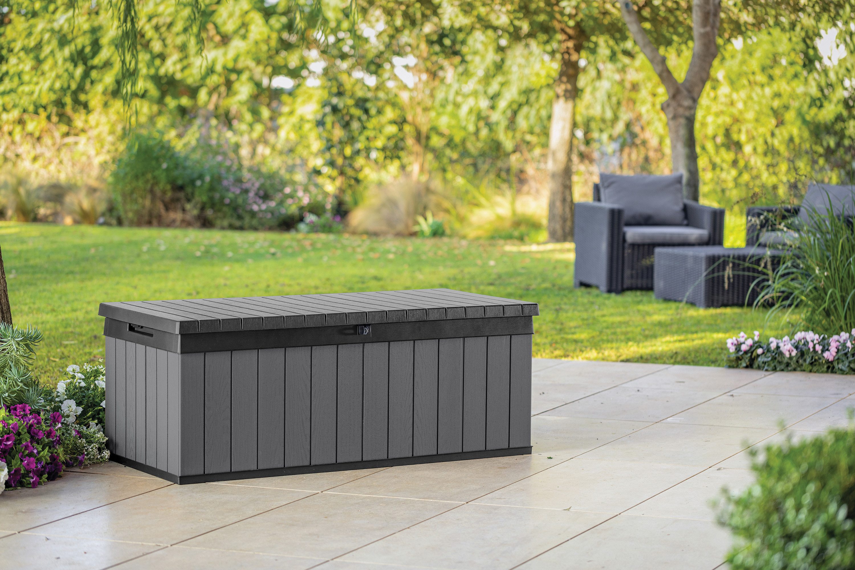 Keter Gartenbox Keter Aufbewahrungsbox DARWIN Anthrazit, günstig online kaufen