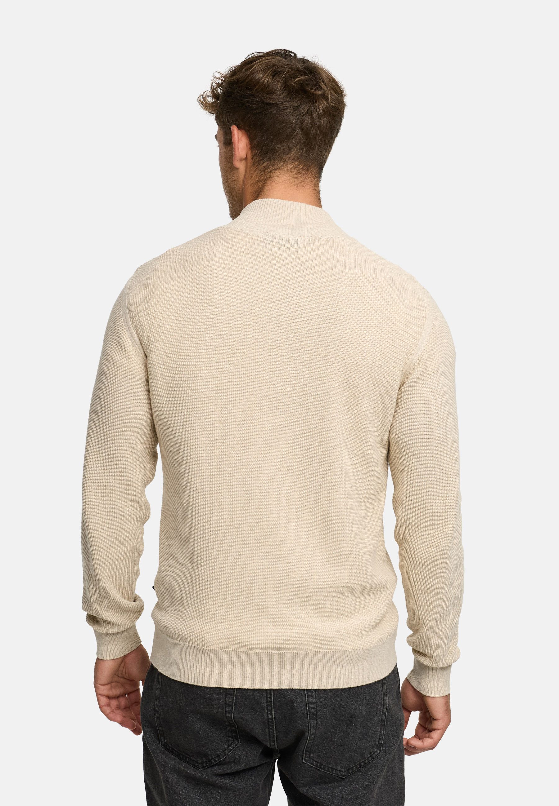 Indicode Strickpullover Herren INBull Pullover Herrenpullover Herrenpullover mit Reißverschlusskragen
