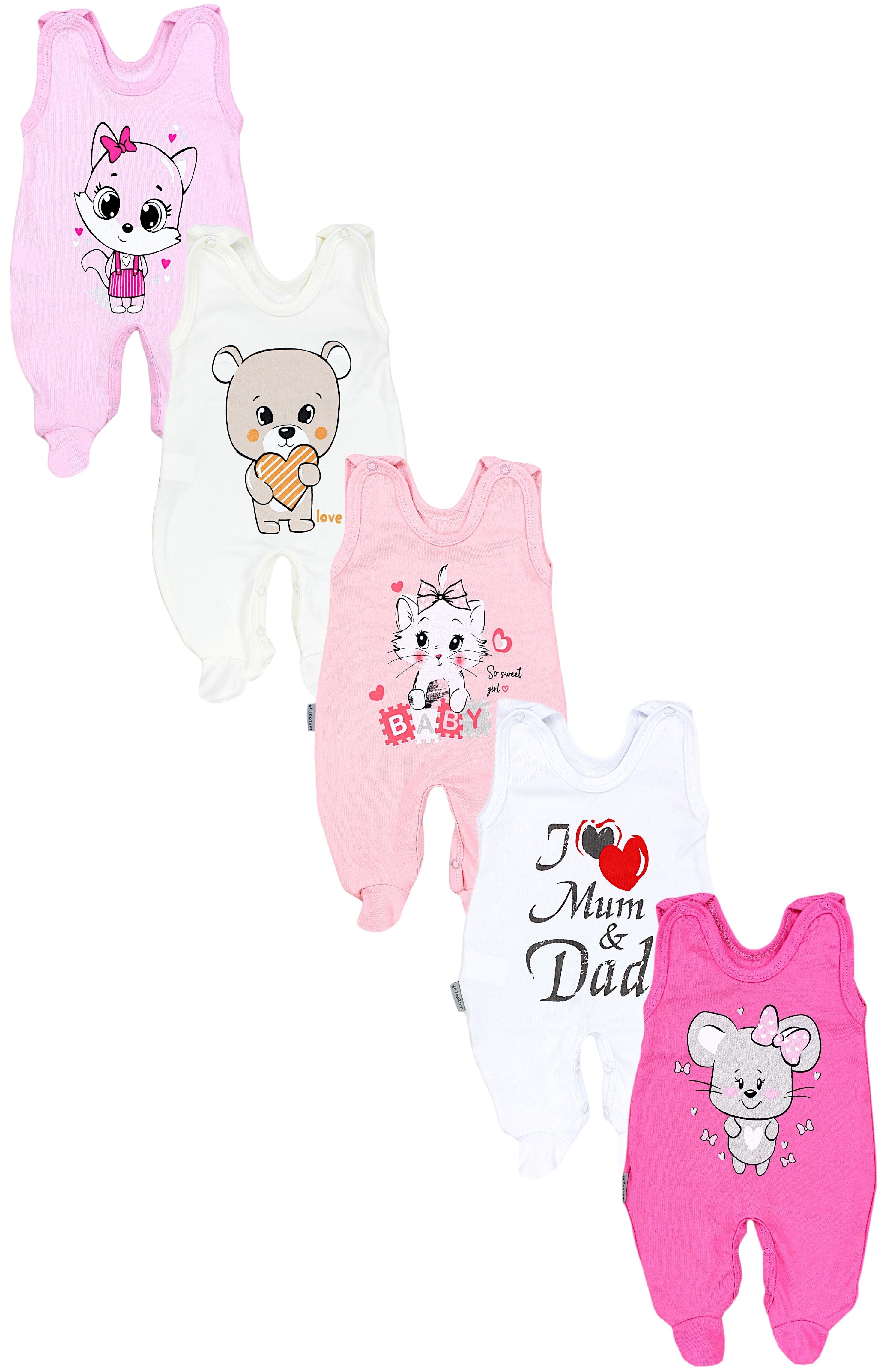 TupTam Strampler TupTam Baby Unisex Strampler mit Aufdruck Spruch 5er Pack (5-tlg)