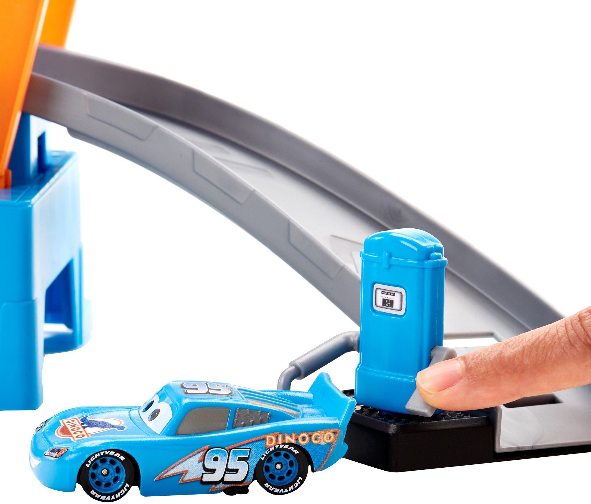 Farbwechseleffekt mit Spiel-Gebäude Cars, Disney inkl. Mattel® Dinoco Pixar Fahrzeug Autowaschanlage, Farbwechsel