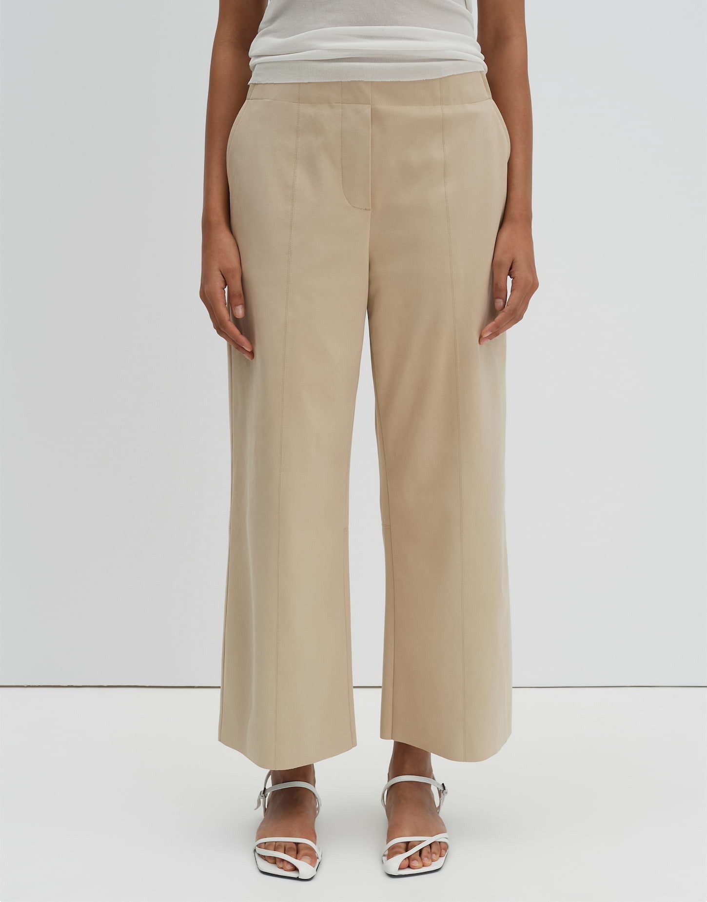 someday Lederhose Curilo velours Weite Passform, elastischer Bund und schräge Eingrifftaschen