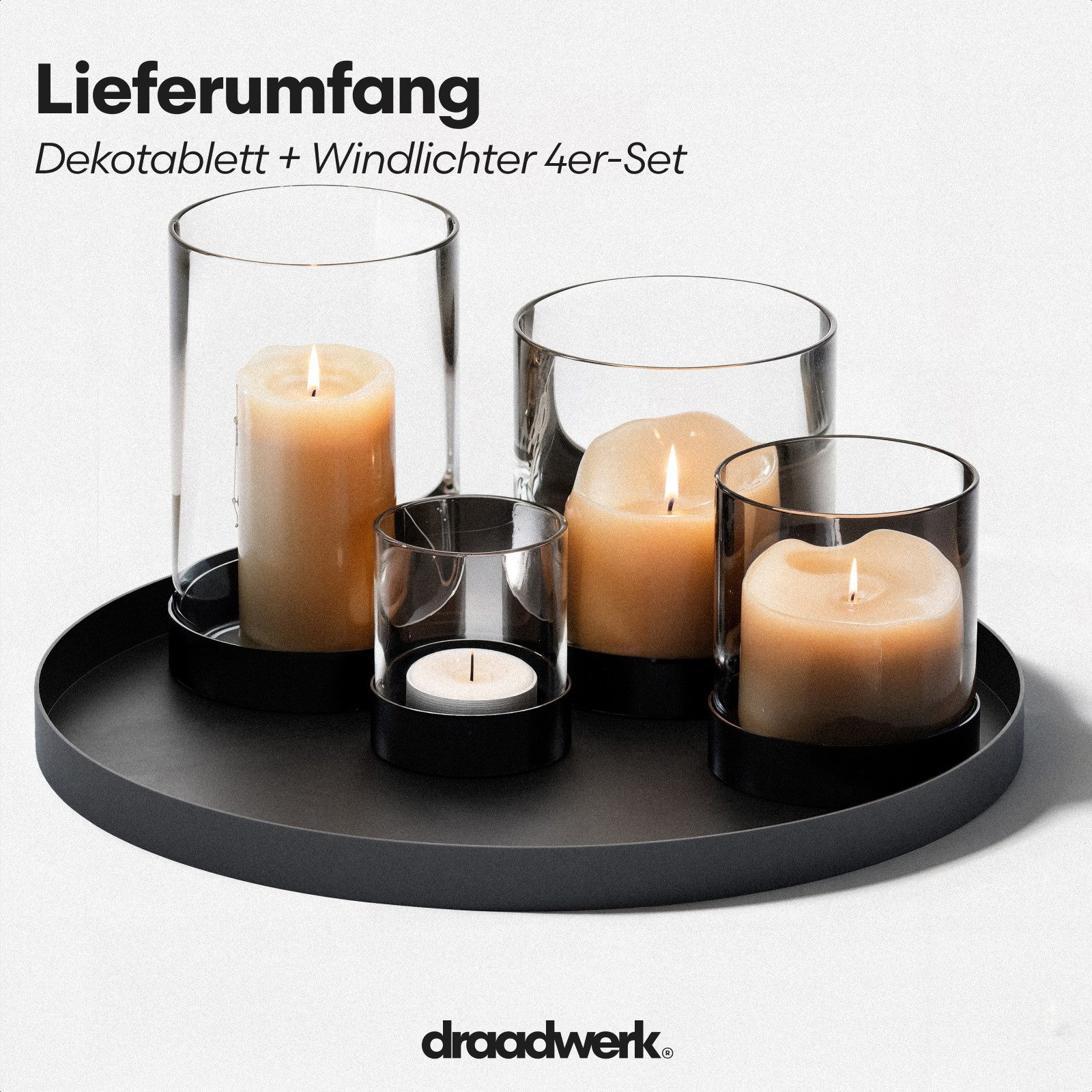 draadwerk® Adventskranz Adventstablett Metall – Bild 4 von 4