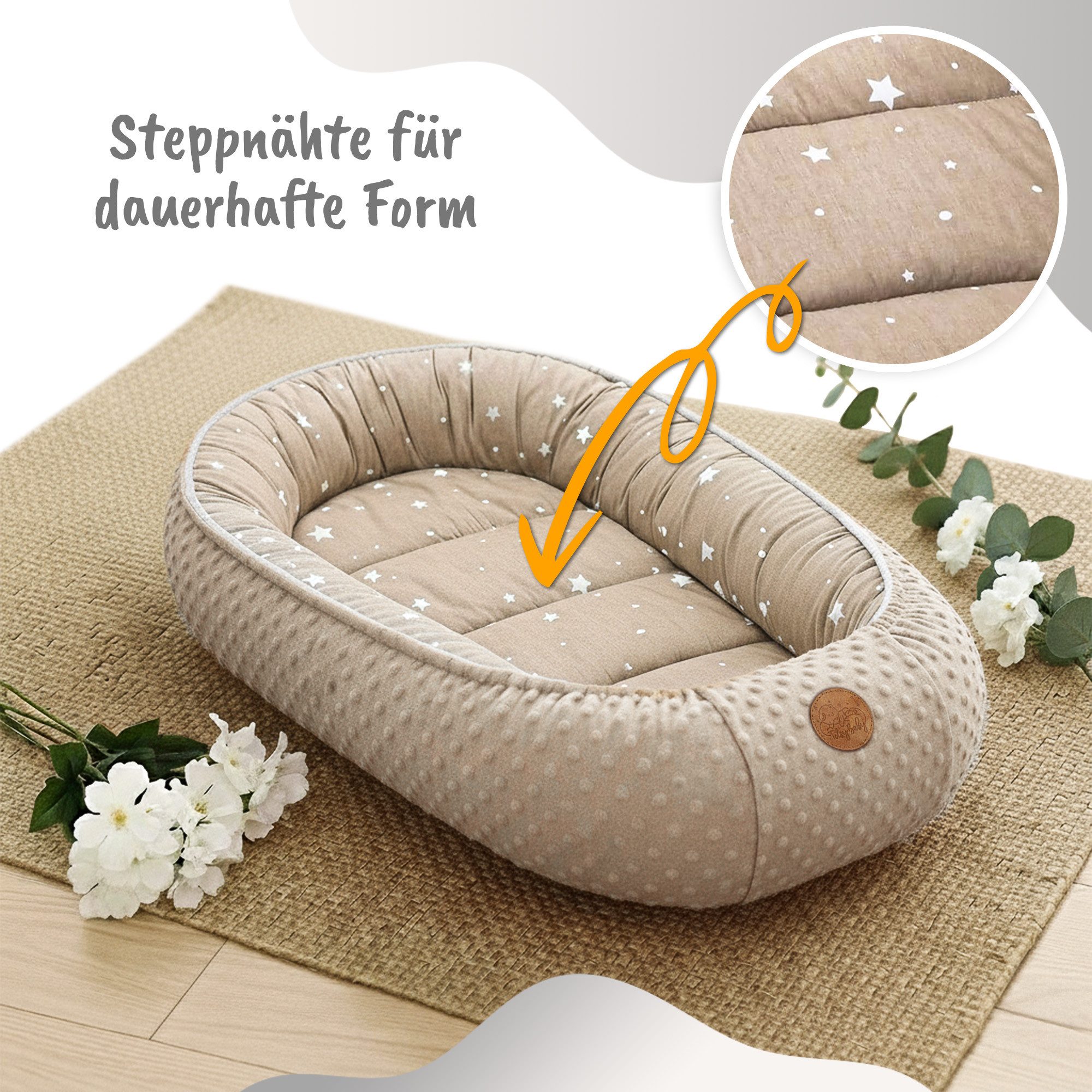 Totsy Baby Kuschelnest Nestchen Baby - Babynestchen Neugeborene Babynest für kinderbett – Bild 4 von 5